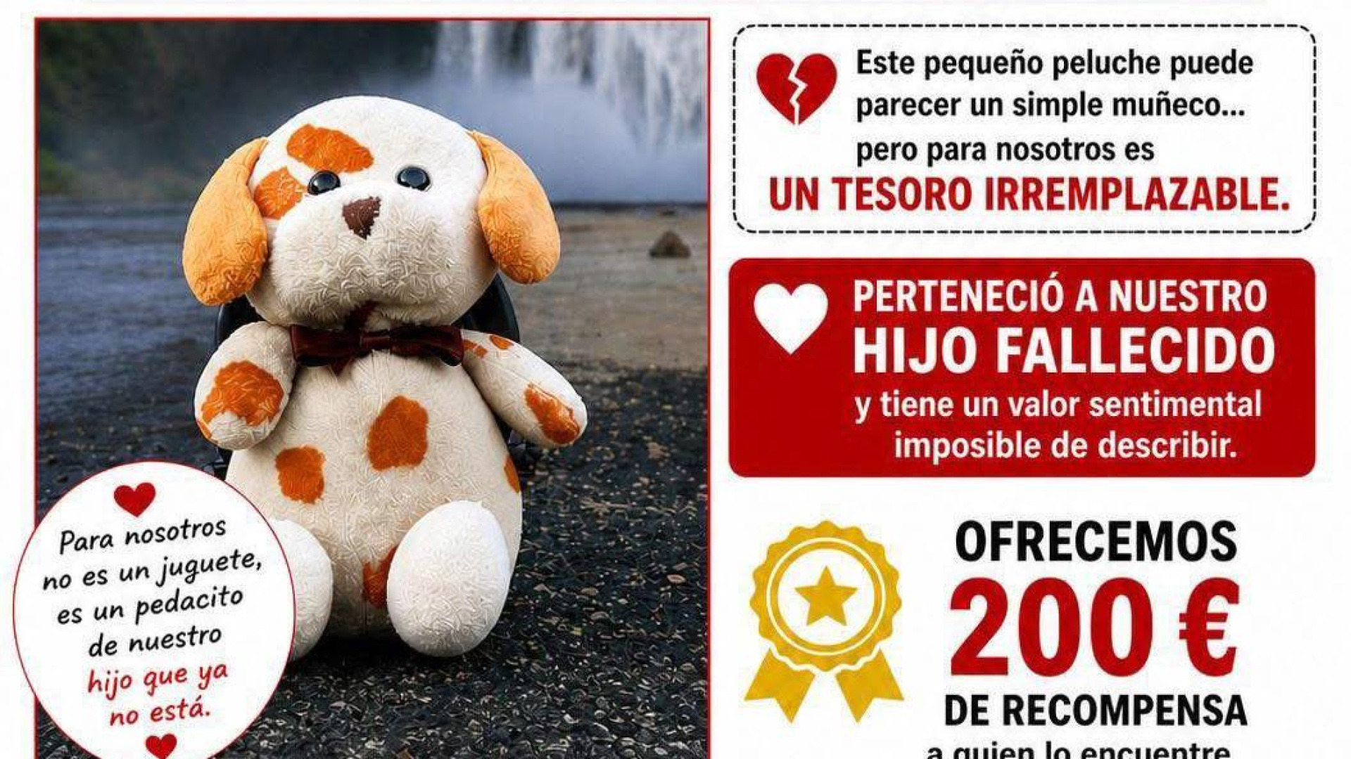 Una pareja italiana busca en Sevilla el peluche de su hijo fallecido