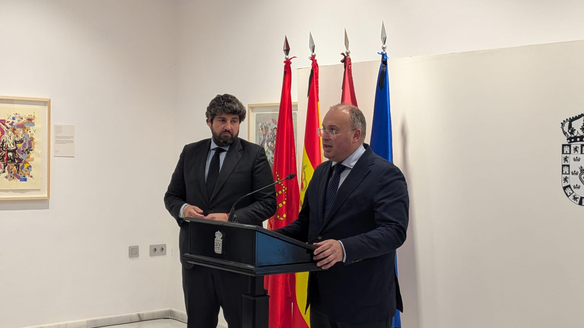 La cúpula nacional del PP se despide del alcalde de Murcia