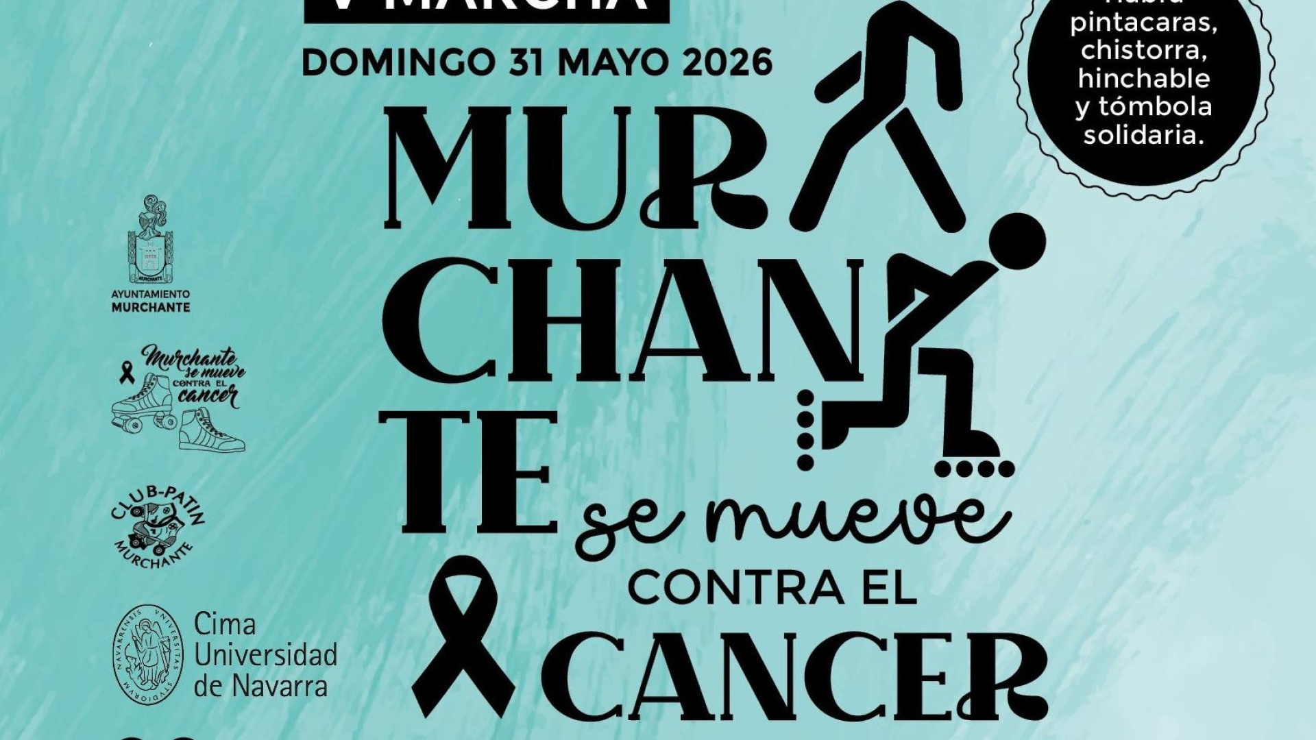 Murchante se viste de azul contra el cáncer con una marcha solidaria para más de 3.000 personas