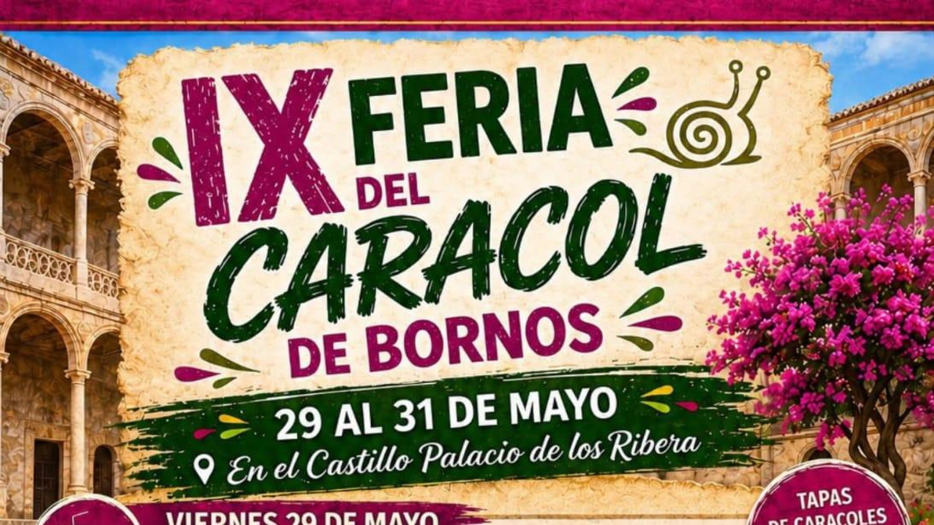 Caracoles, música y un castillo renacentista único: Bornos se prepara para su gran feria del Caracol
