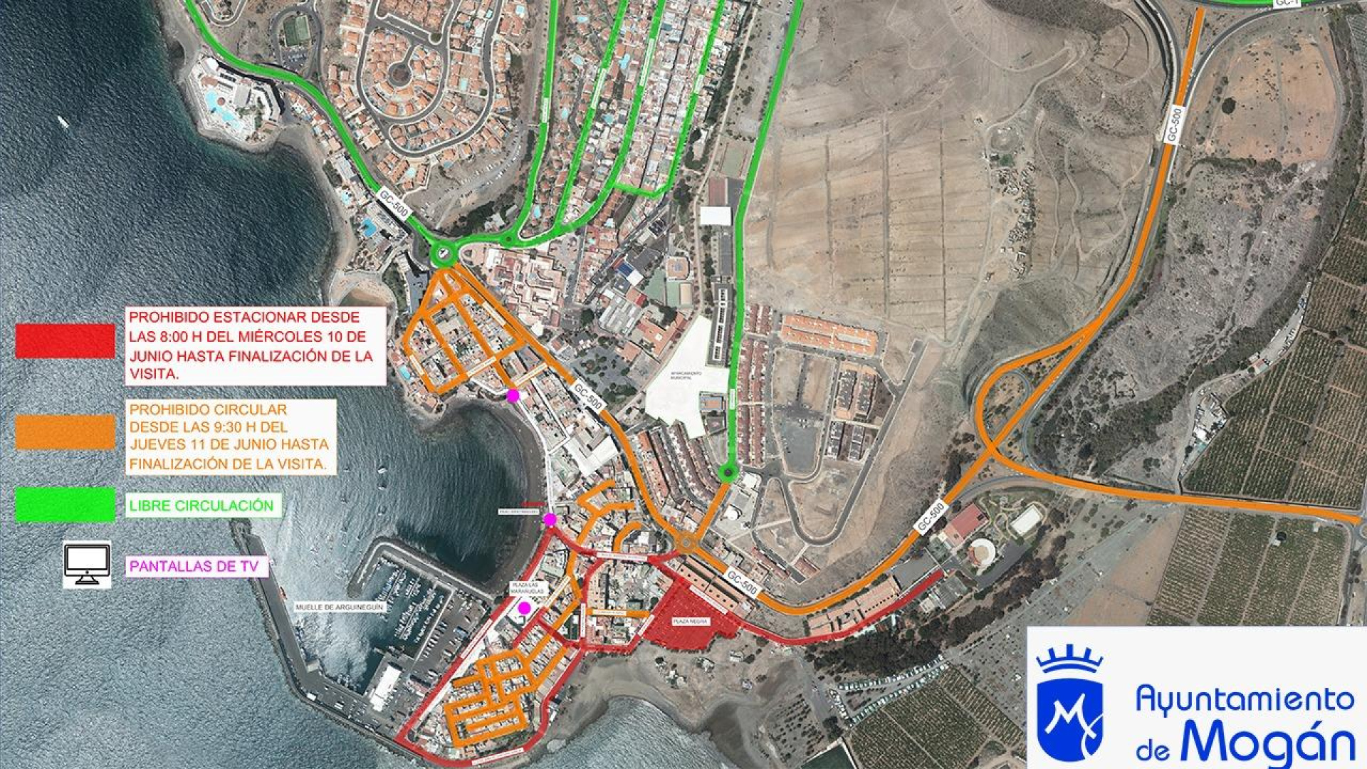 Consulta los cortes de tráfico en Arguineguín con 