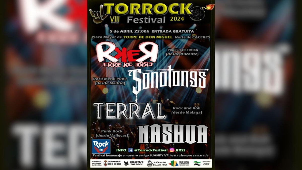 El Festival Torrock celebra su VIII edición este 5 de abril en Torre de ...