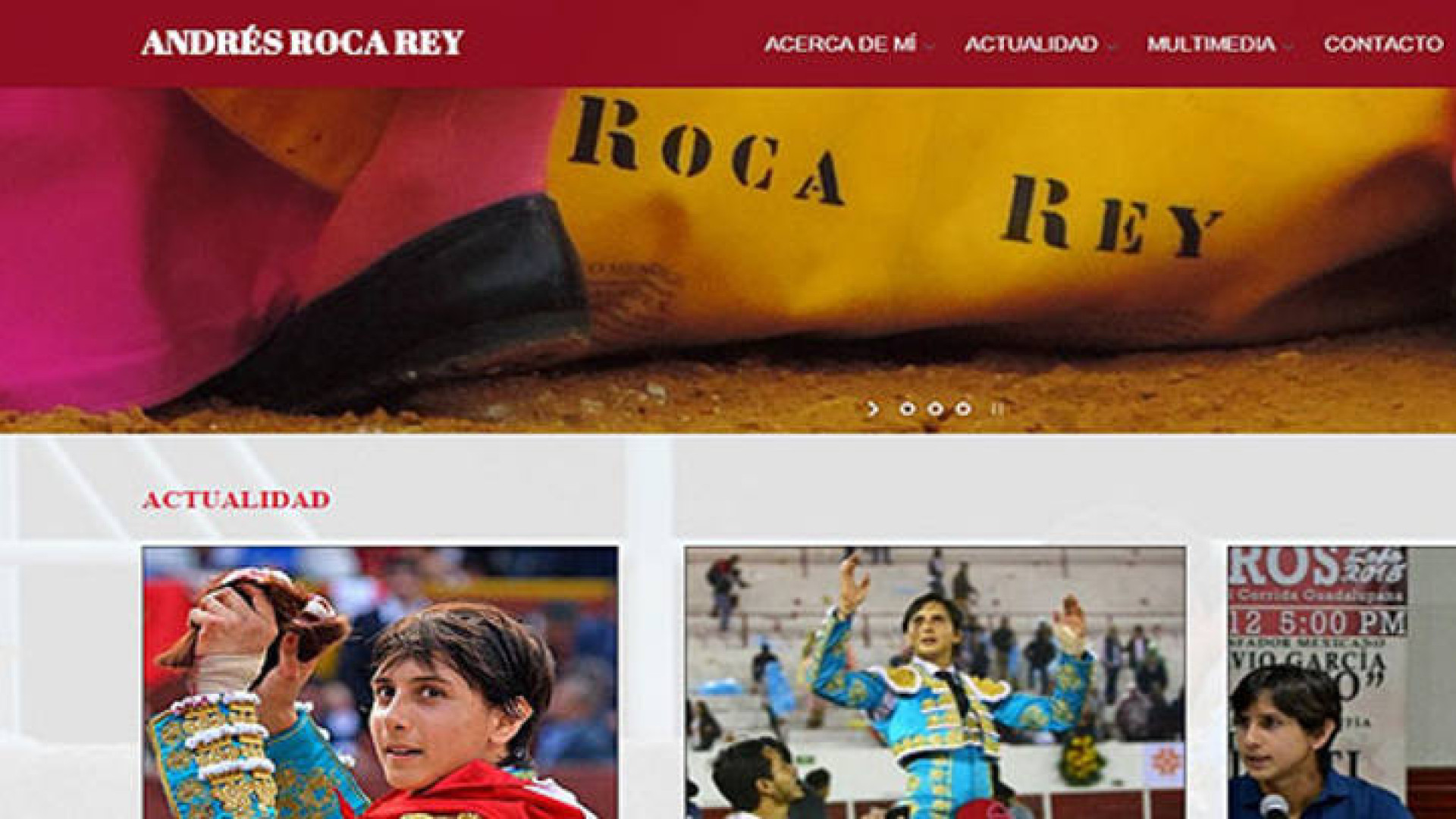 Roca Rey estrena su nueva página web