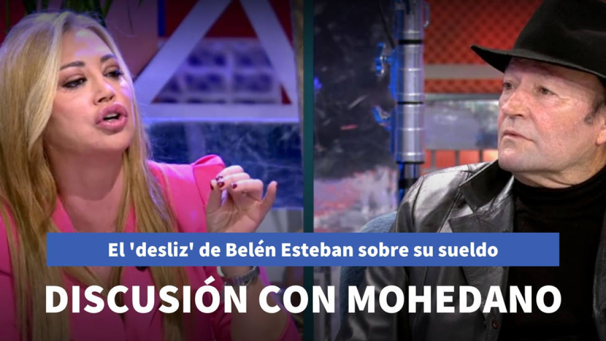 El ‘desliz’ de belén esteban sobre su sueldo en plena discusión con amador mohedano en 'sábado deluxe'