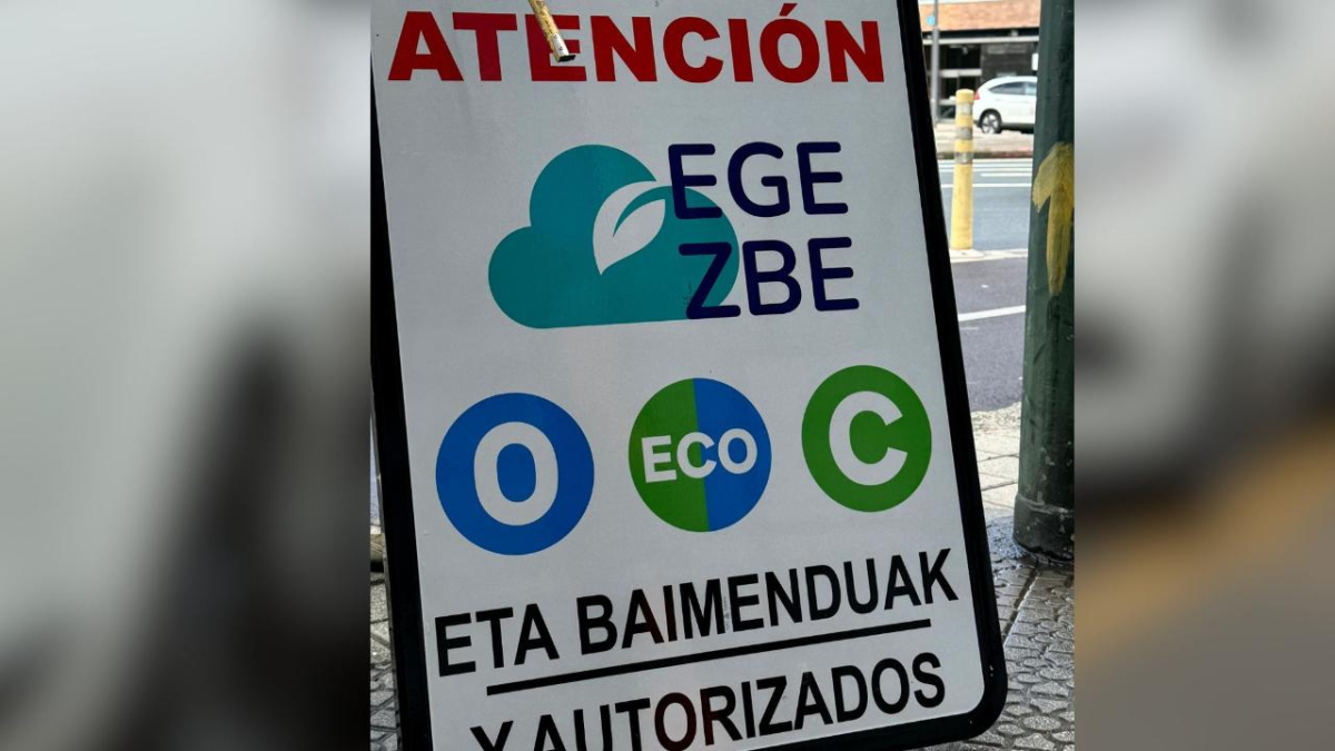 Así son las señales de la nueva zona de bajas emisiones de Bilbao