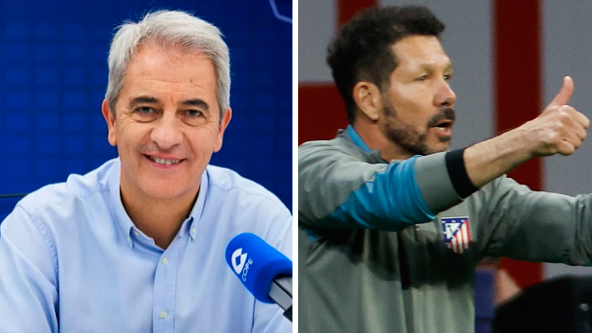 La ironía de Manolo Lama al descanso del Atlético-Barcelona de Copa del Rey: "Con gritos de Simeone, dimisión"