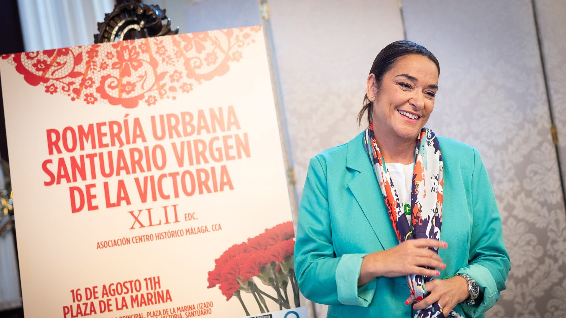 La presentadora Toñi Moreno elegida abanderada de la Feria de Málaga 2025