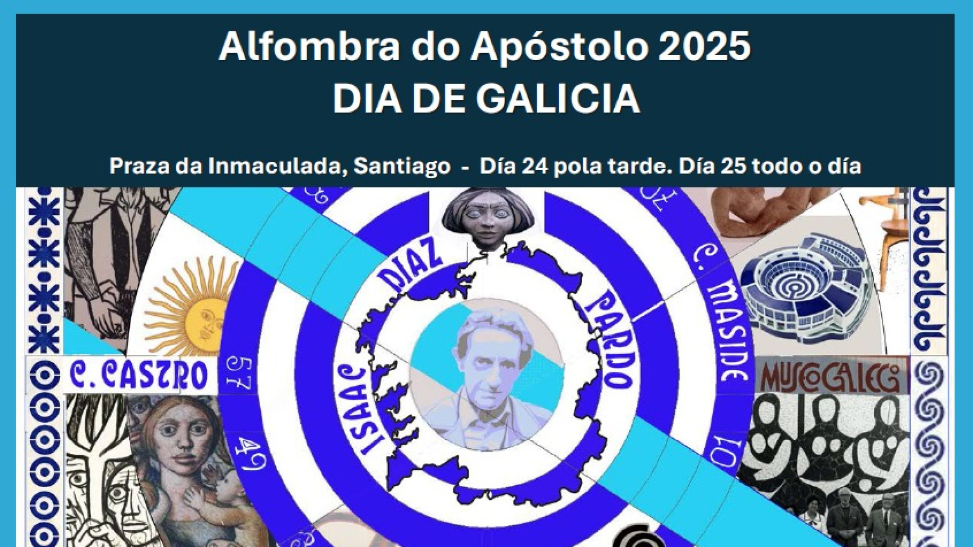 Arte efímero para homenajear a Isaac Díaz Pardo en el día de Galicia