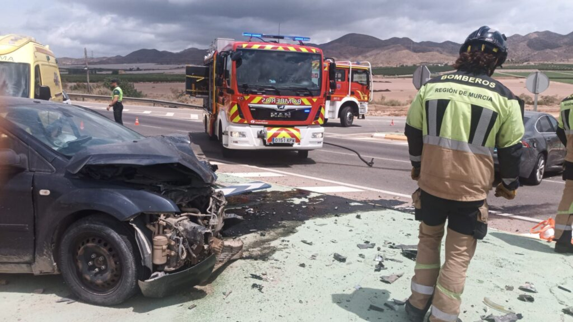 Heridas 6 personas en dos accidentes en Lorca y Puerto Lumbreras