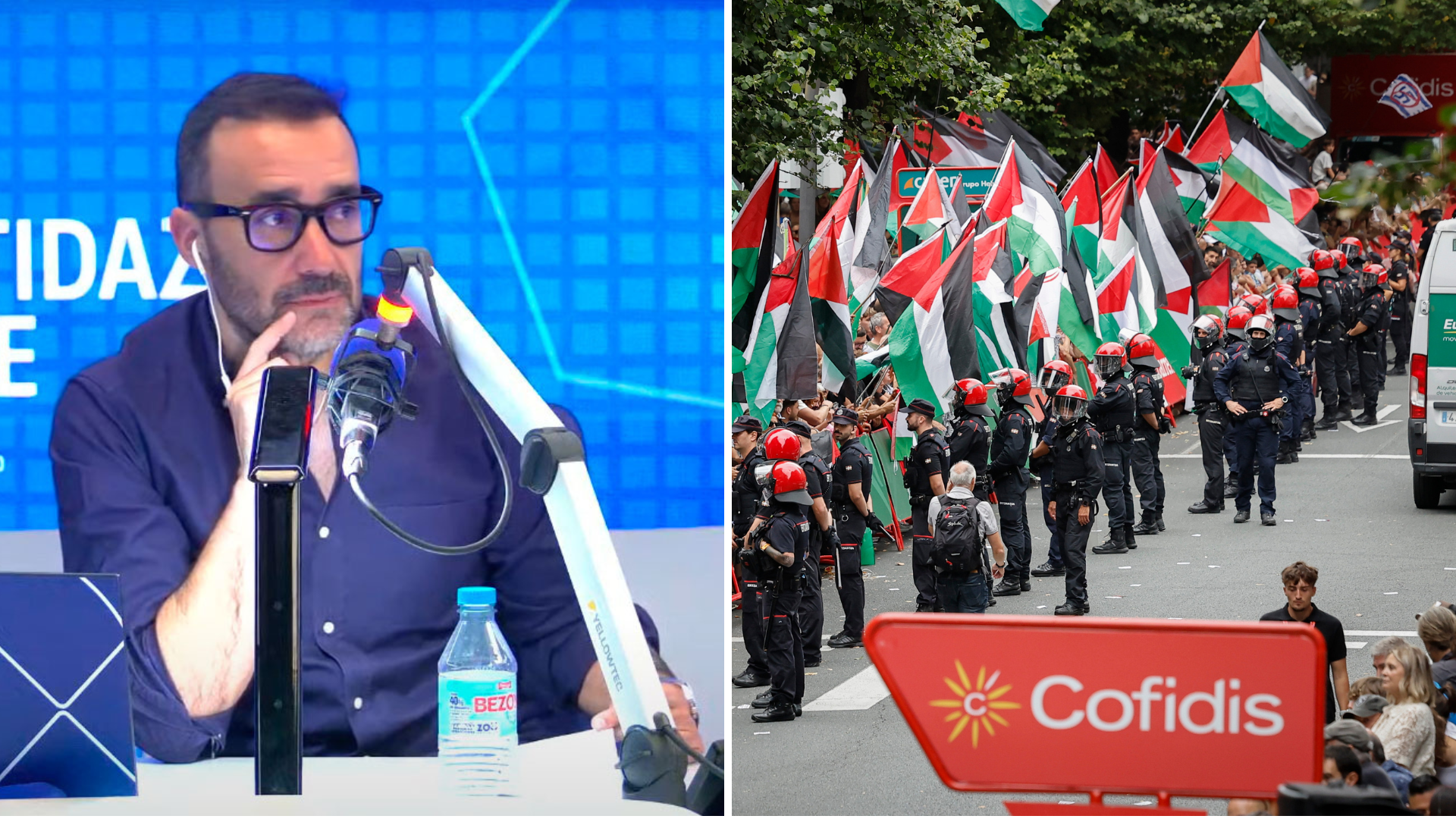 La valoración de Juanma Castaño de las protestas pro Palestina en La Vuelta: "No tiene nada que ver"