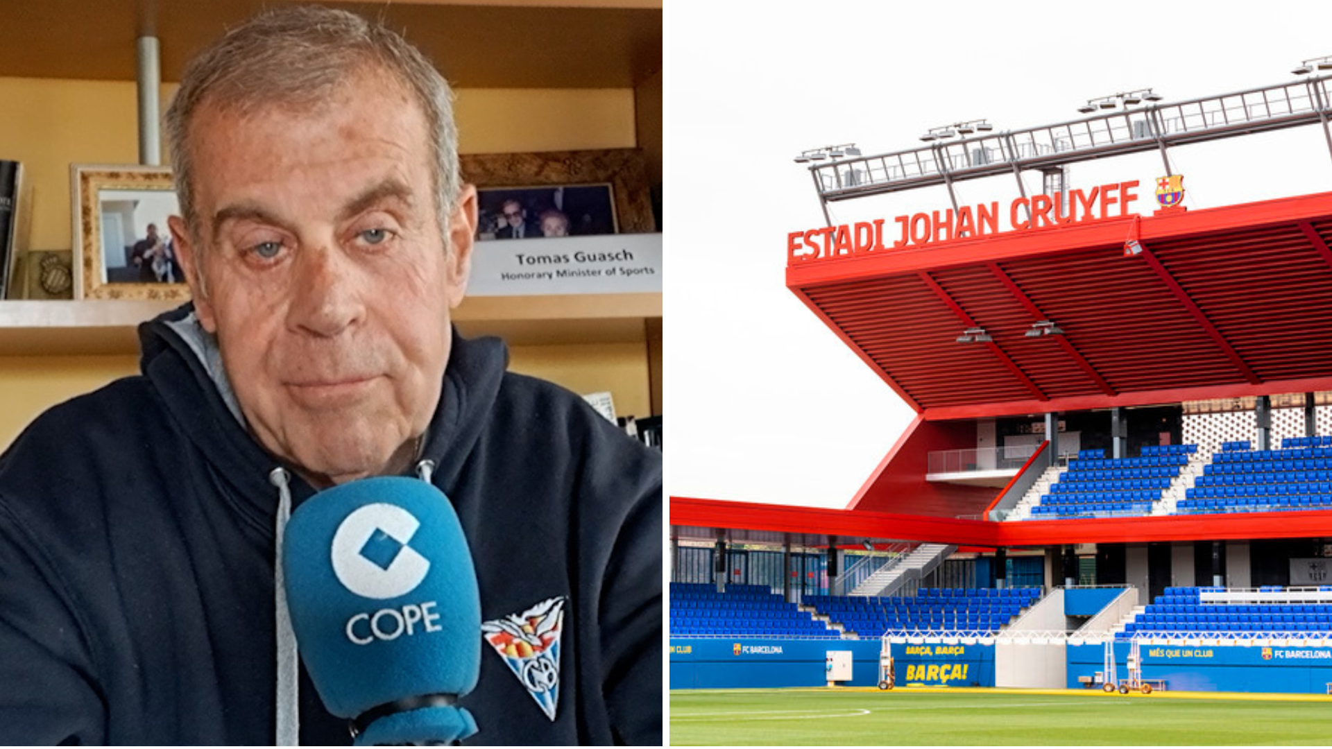 La indignación de Tomás Guasch con el Barcelona - Valencia que se juega en el Johan Cruyff: "Si les parece normal..."