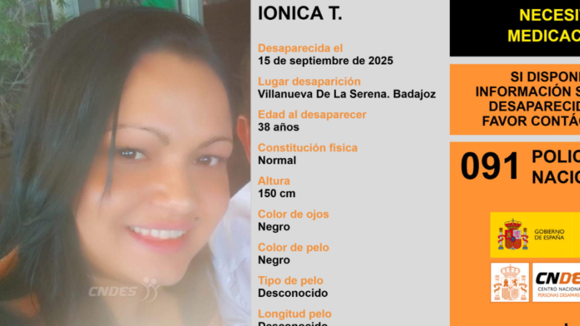Buscan a una mujer de 38 años desaparecida en Badajoz