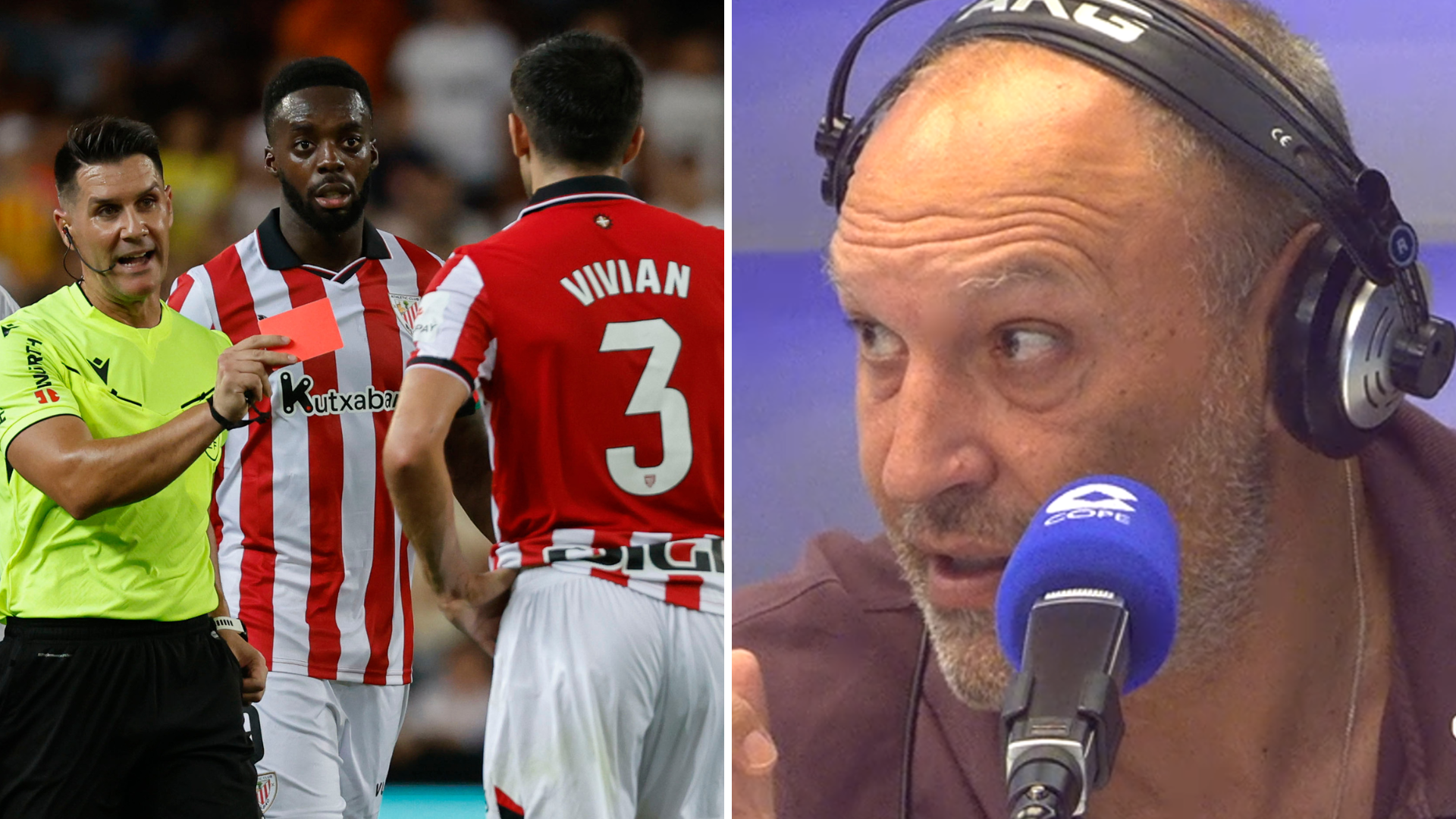 Pedro Martín, experto arbitral de Tiempo de Juego, señala la diferencia entre las expulsión de Huijsen y Vivian: "Si ves el fútbol con orejeras..."