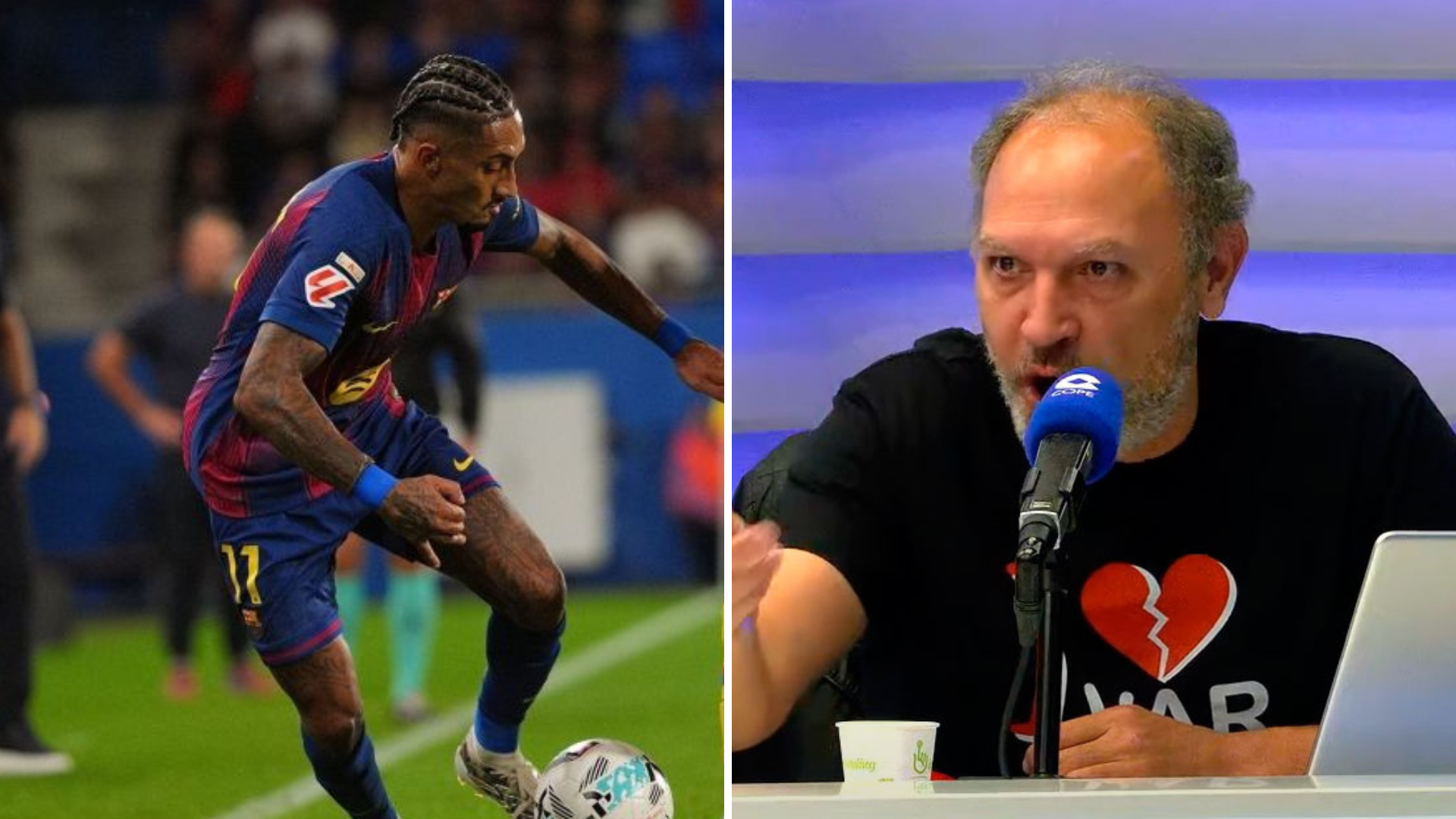 Pedro Martín analiza la posible expulsión perdonada a Raphinha en el Barcelona-Getafe: "El colegiado tiene que lidiar con esto"