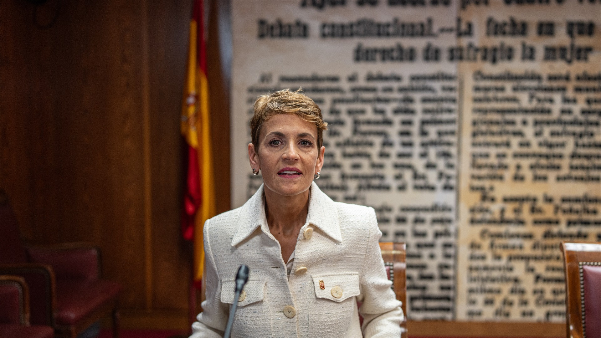 La presidenta de Navarra reconoce que habló con Santos Cerdán sobre el túnel de Belate