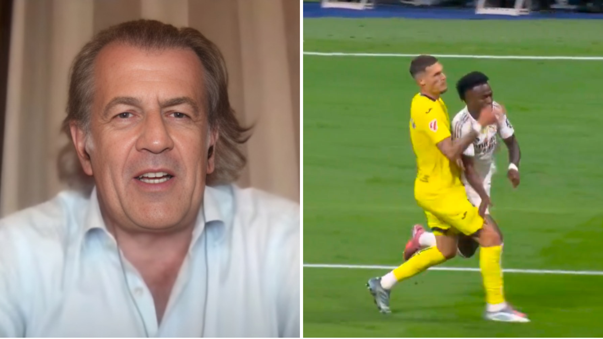 Toni Freixa reacciona al penalti pitado sobre Vinicius en el Real Madrid-Villarreal: "Es un atraco cada partido"