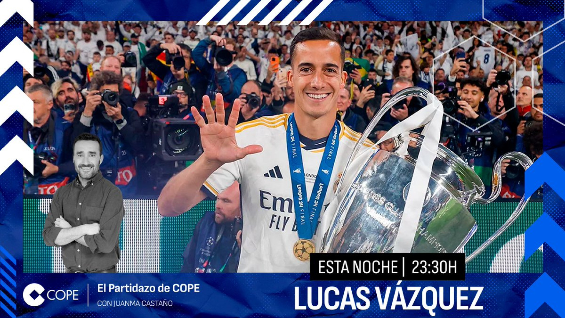 Sigue en directo la entrevista de Juanma Castaño a Lucas Vázquez, en El Partidazo de COPE