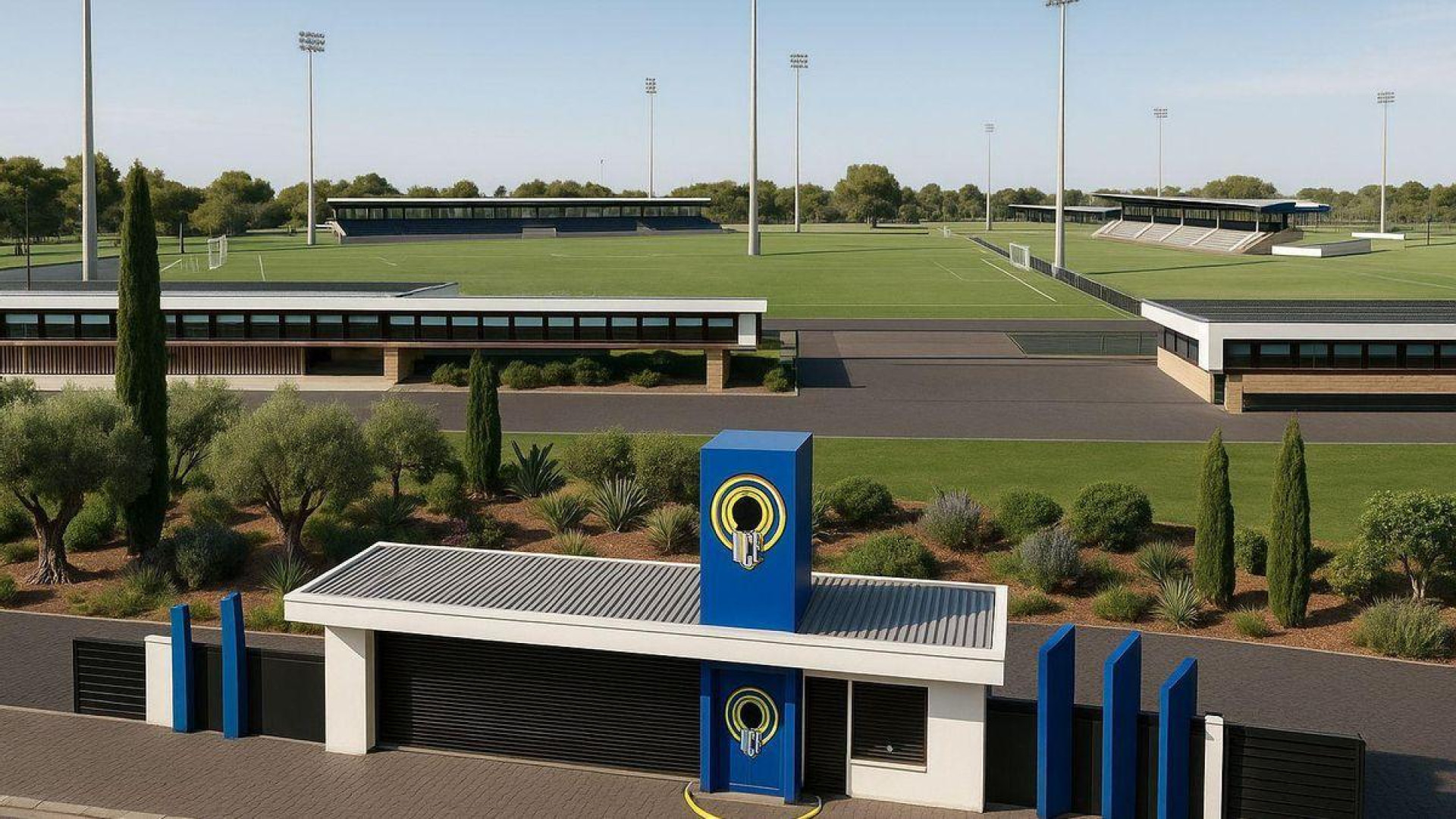 El escudo deformado o un foco en mitad del campo, lo más comentado de la futura Ciudad Deportiva del Hércules anunciada por Barcala