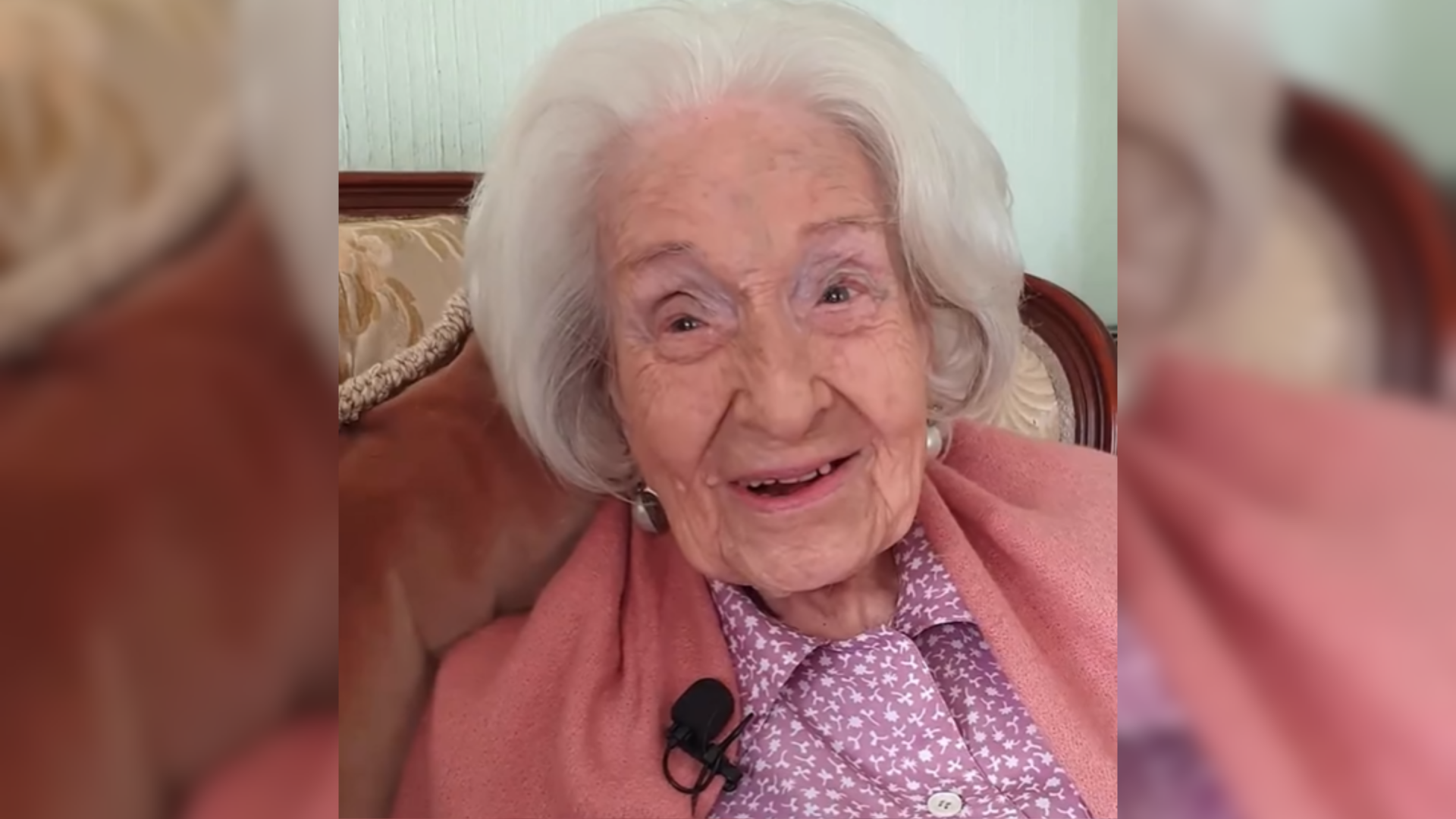 María Dolores del Pilar cumple 110 años en un día muy especial para la ciudad de Zaragoza: "¿El secreto para llegar tan mayor? No creo que haya ninguno"