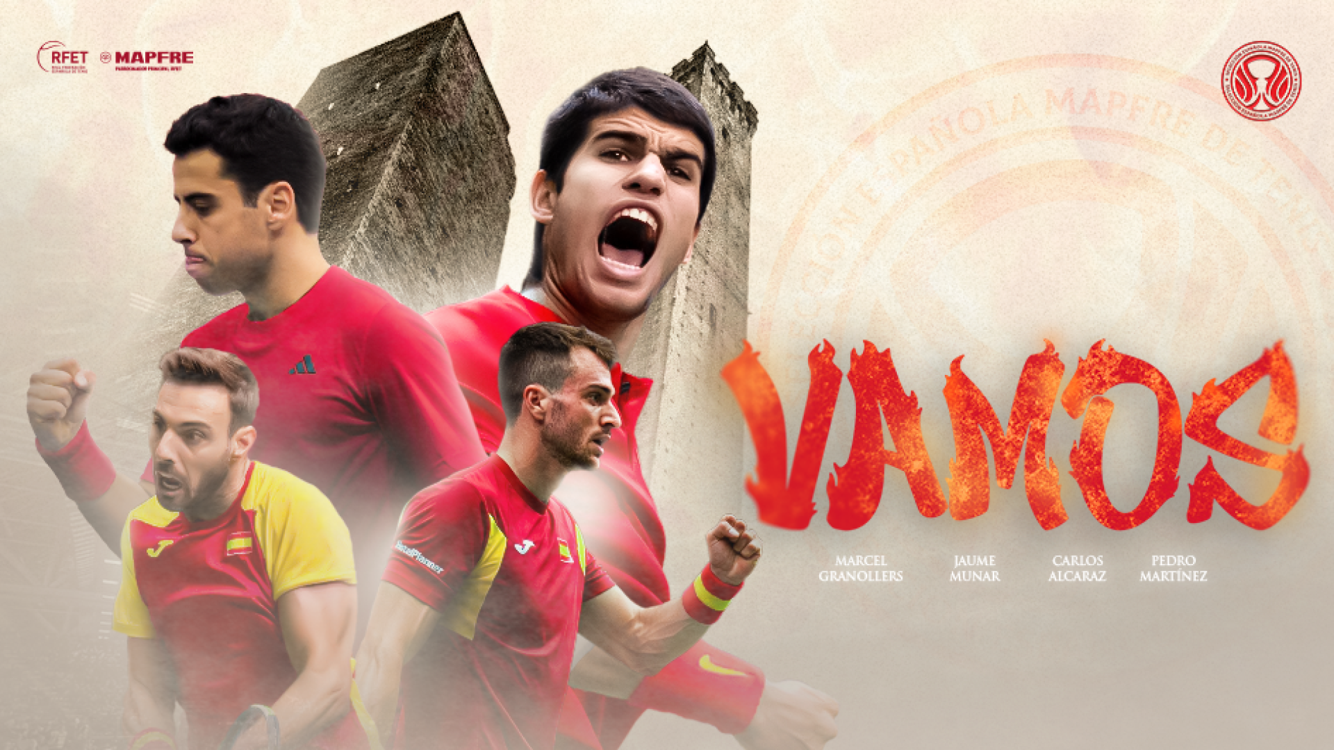 Alcaraz, Munar, Martínez y Granollers forman el equipo español que luchará por la Copa Davis en Bolonia