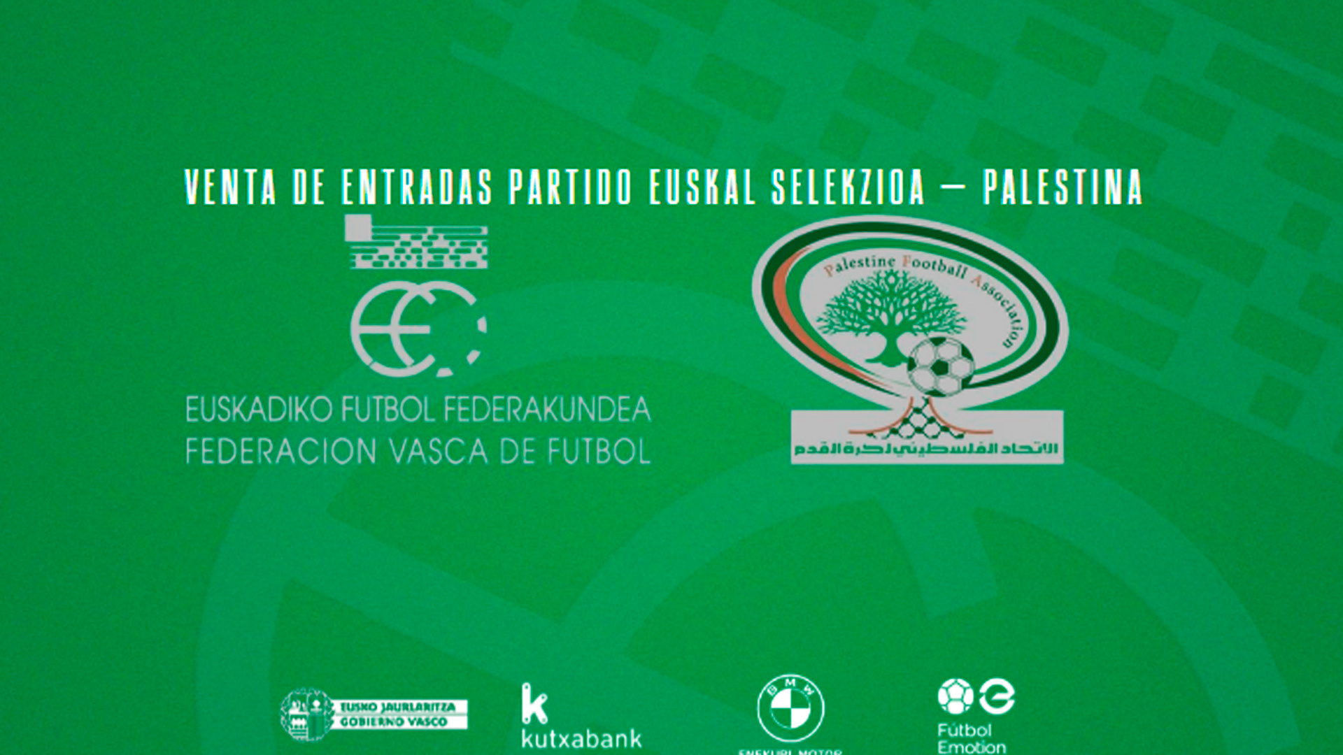 Ya están a la venta las entradas para el Euskadi-Palestina, desde los 20,50€