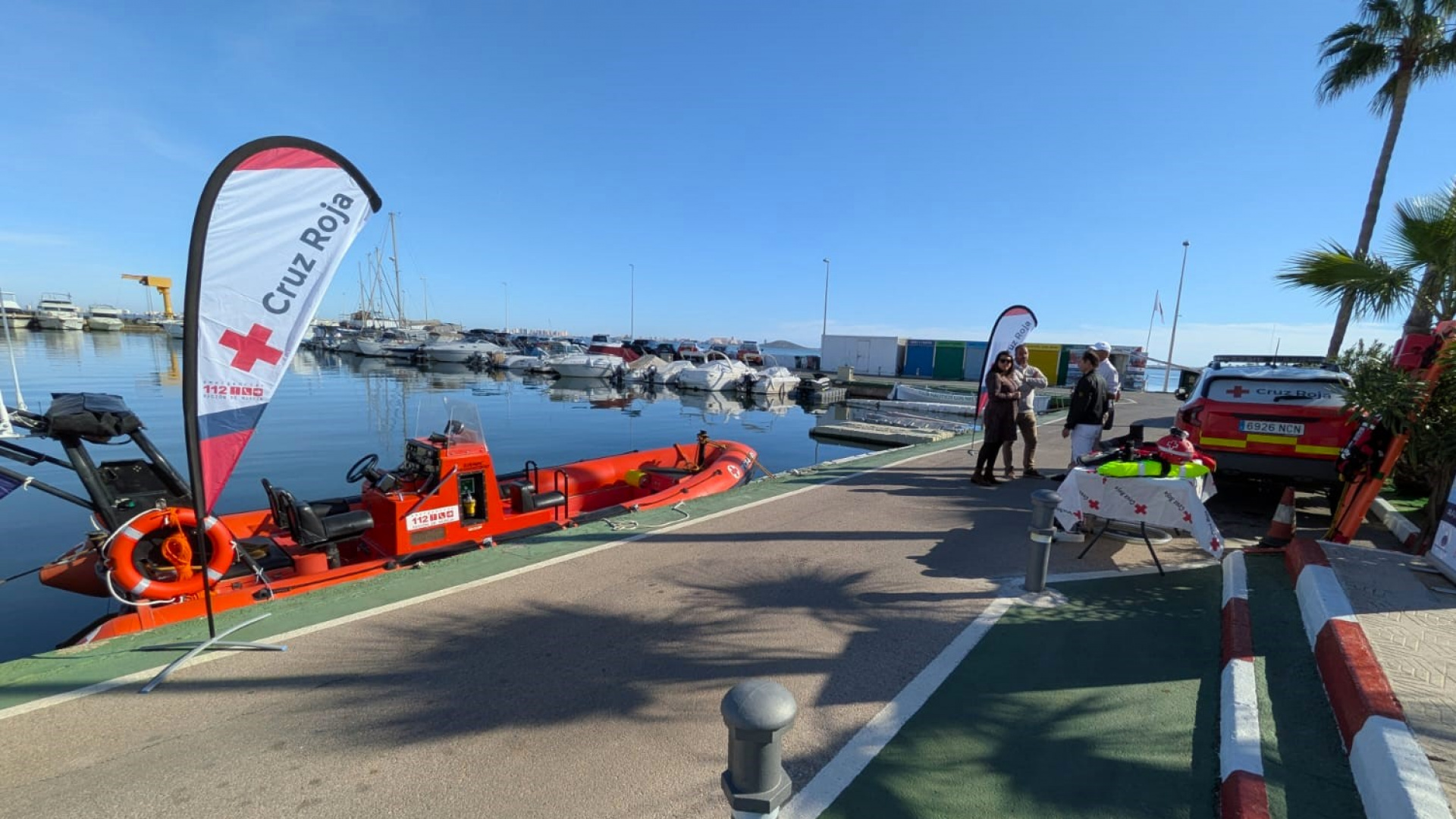 El Mar Menor estrena nueva base de salvamento de Cruz Roja