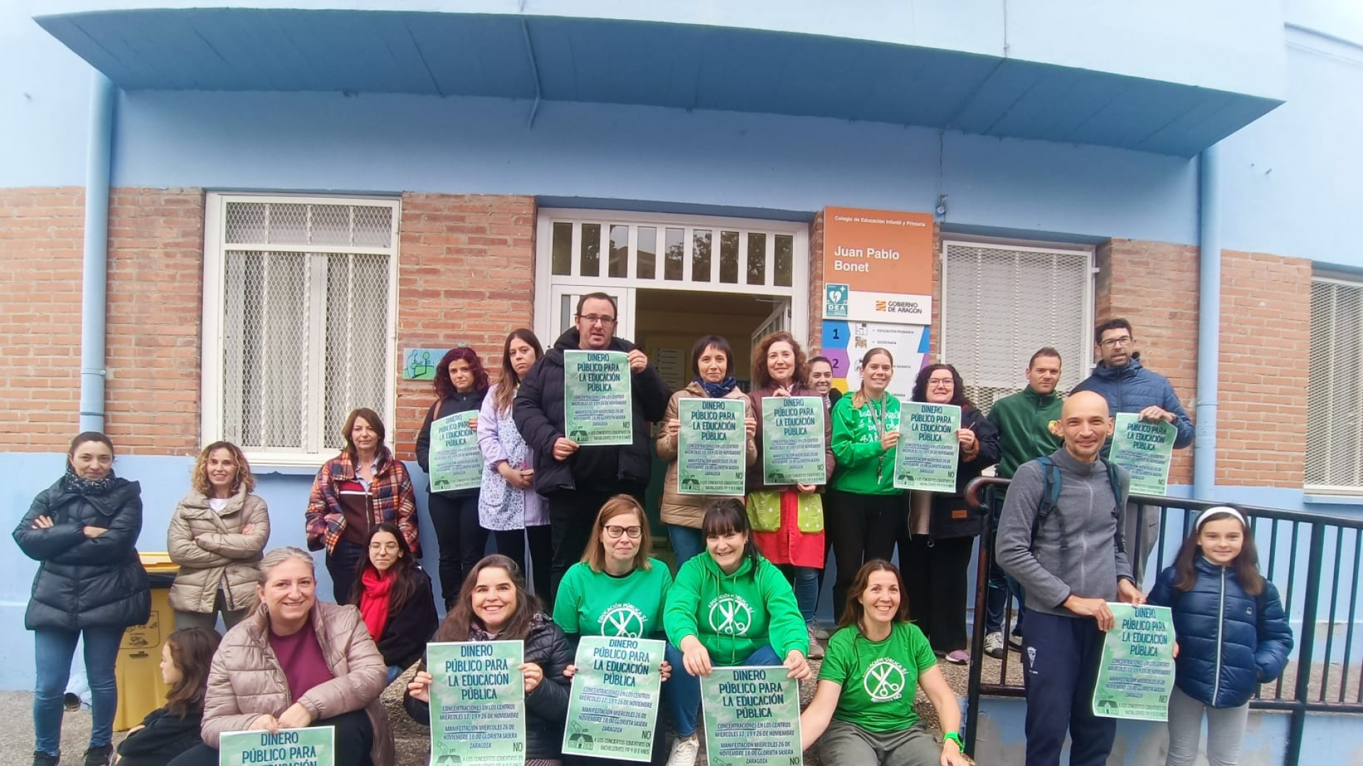 La escuela pública aragonesa se planta y exige el fin del desvío de fondos a la privada