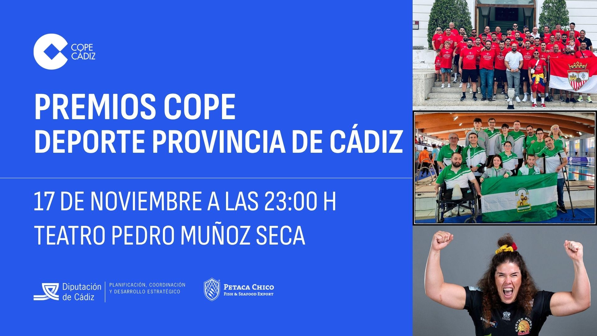 COPE reconoce a entidades y deportistas de la provincia de Cádiz
