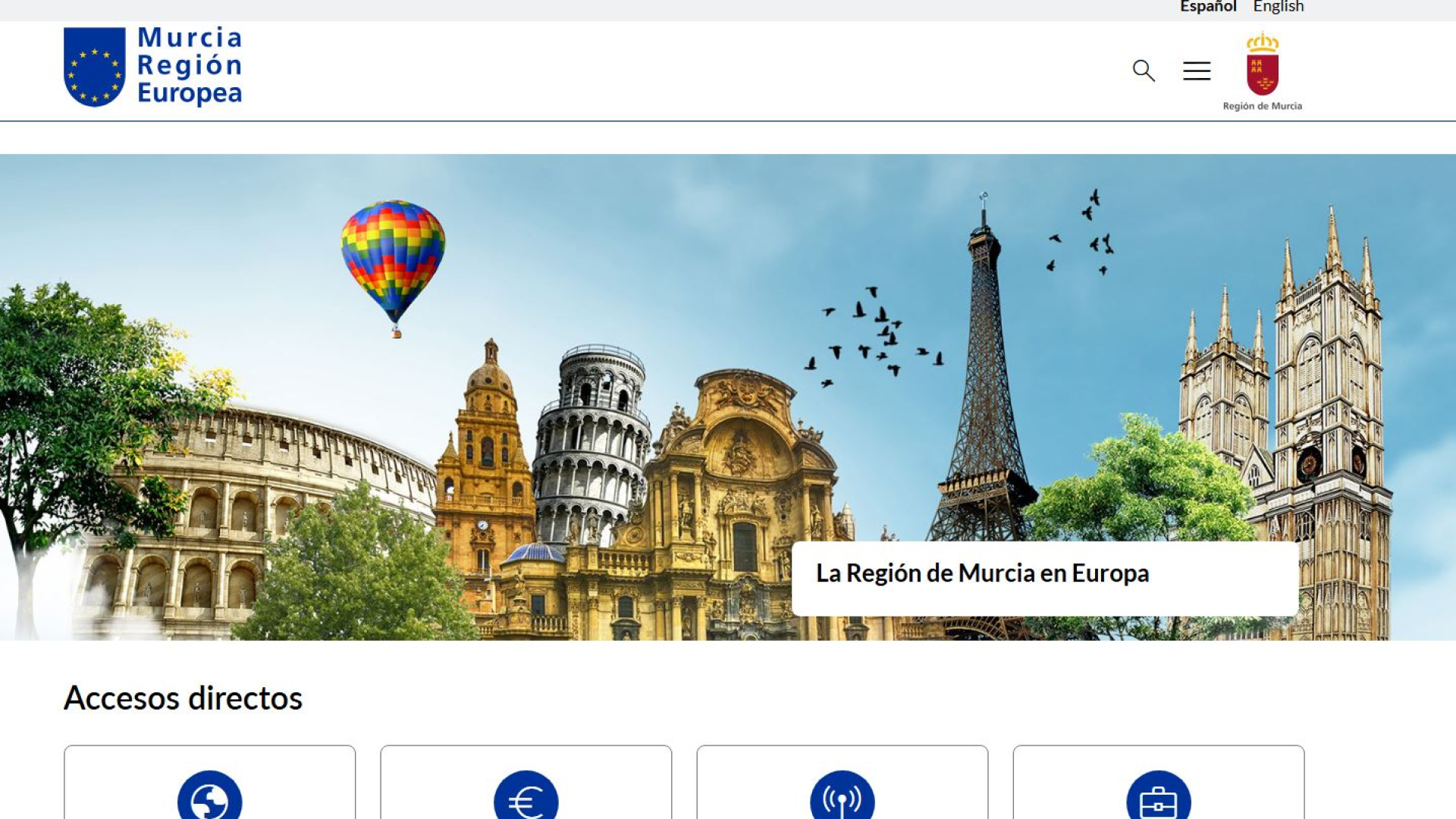 Nueva web murciaregioneuropea.carm.es ¿Quieres estar al día con Europa desde la Región de Murcia?