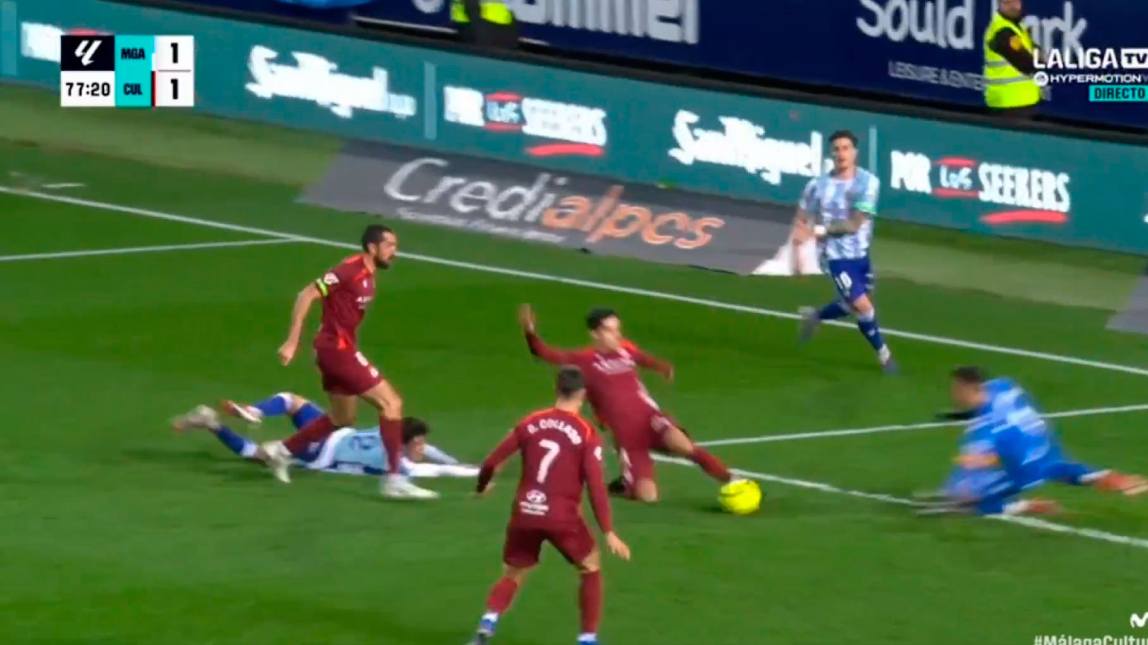 La Cultural Leonesa estalla tras la polémica arbitral del partido ante el Málaga: "Resulta especialmente preocupante la falta de coherencia en la aplicación del reglamento según el escenario"