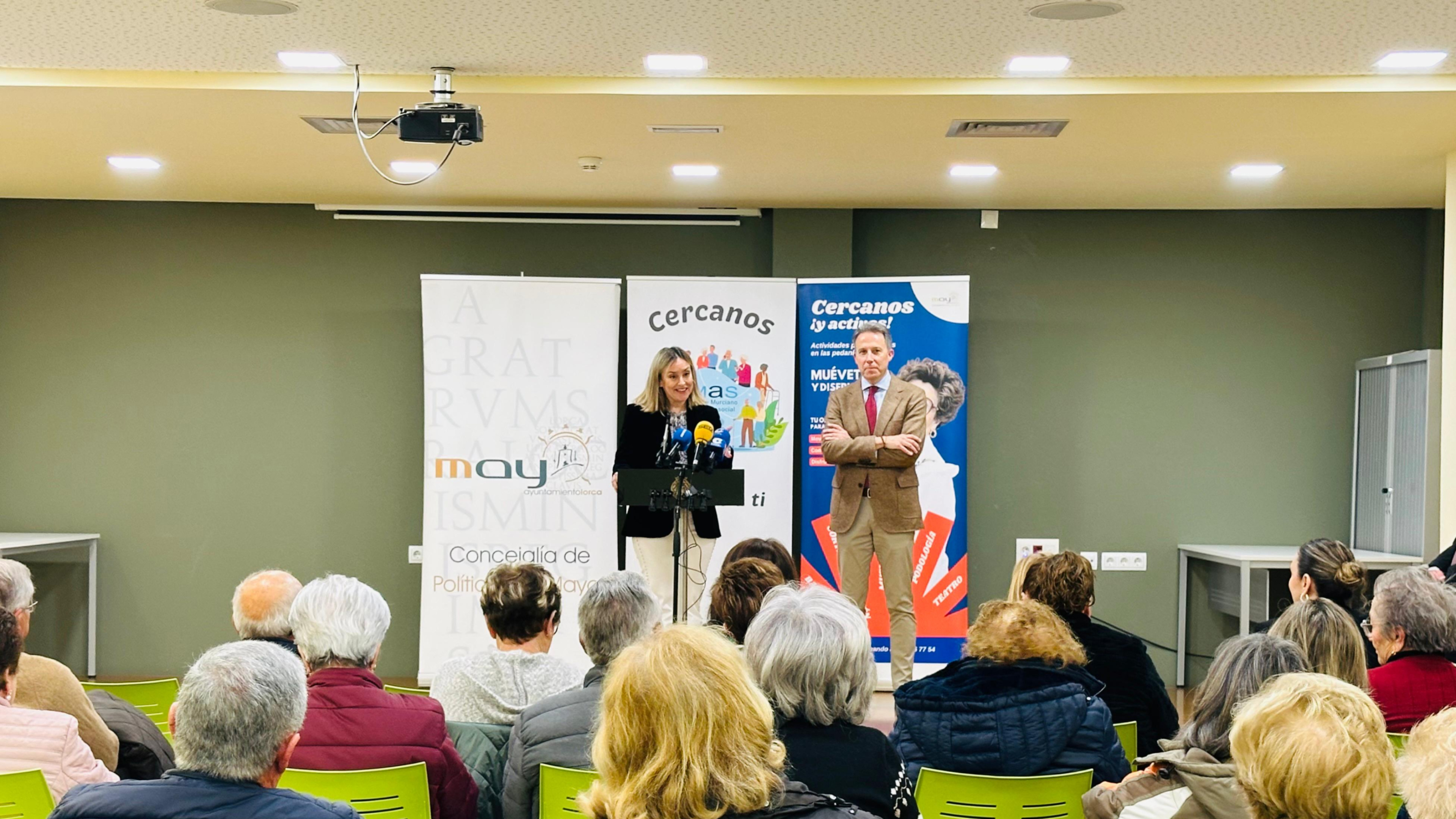 Más de 8.000 mayores que viven en pedanías de Lorca se beneficiarán de los servicios del programa 'Cercanos'