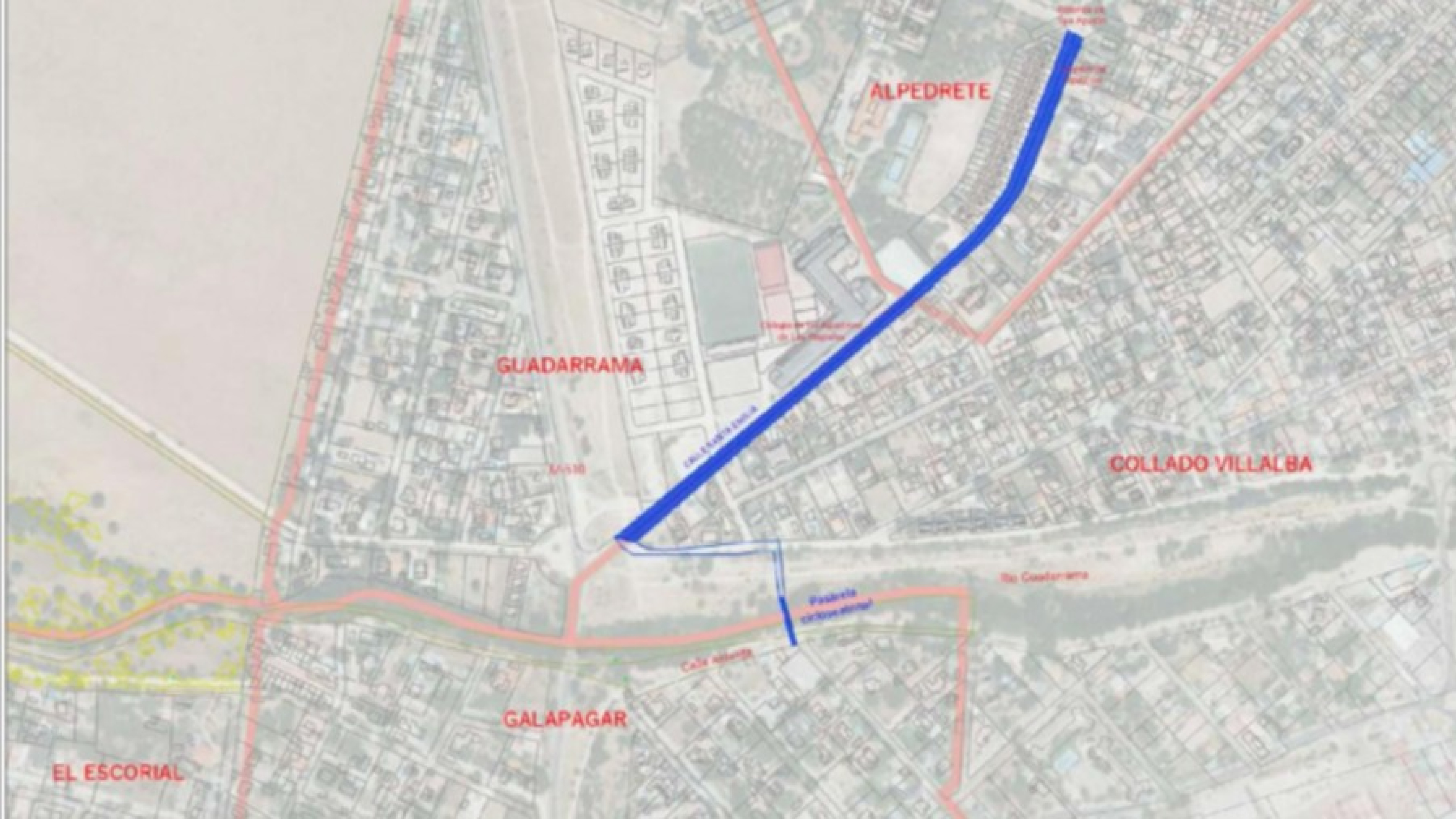Alpedrete, Collado Villalba, Guadarrama, Galapagar y El Escorial logran financiación regional para una pasarela ciclopeatonal que los conecte