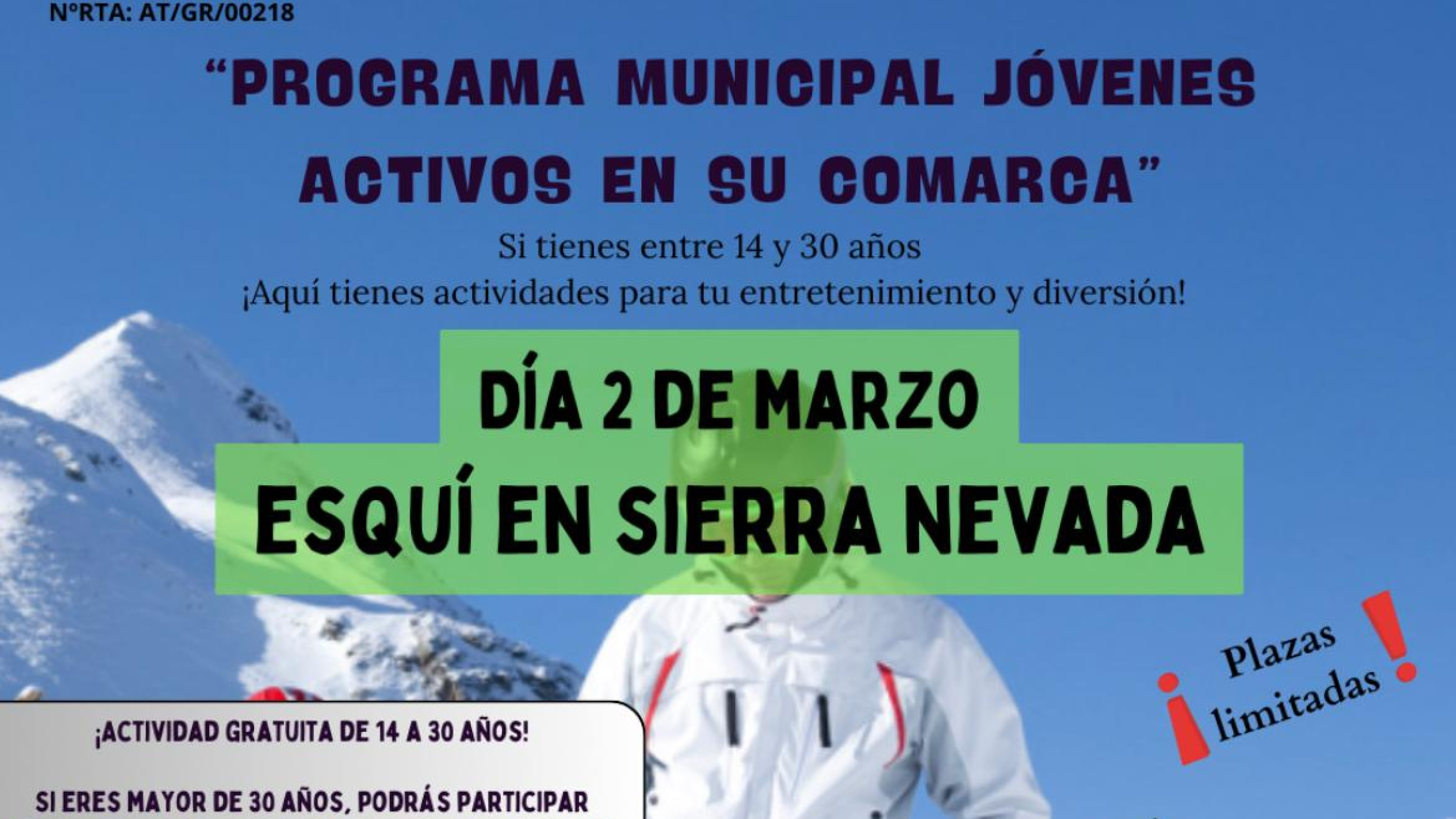 Guadix ofrece las últimas cuatro plazas para esquiar en Sierra Nevada por 80 euros