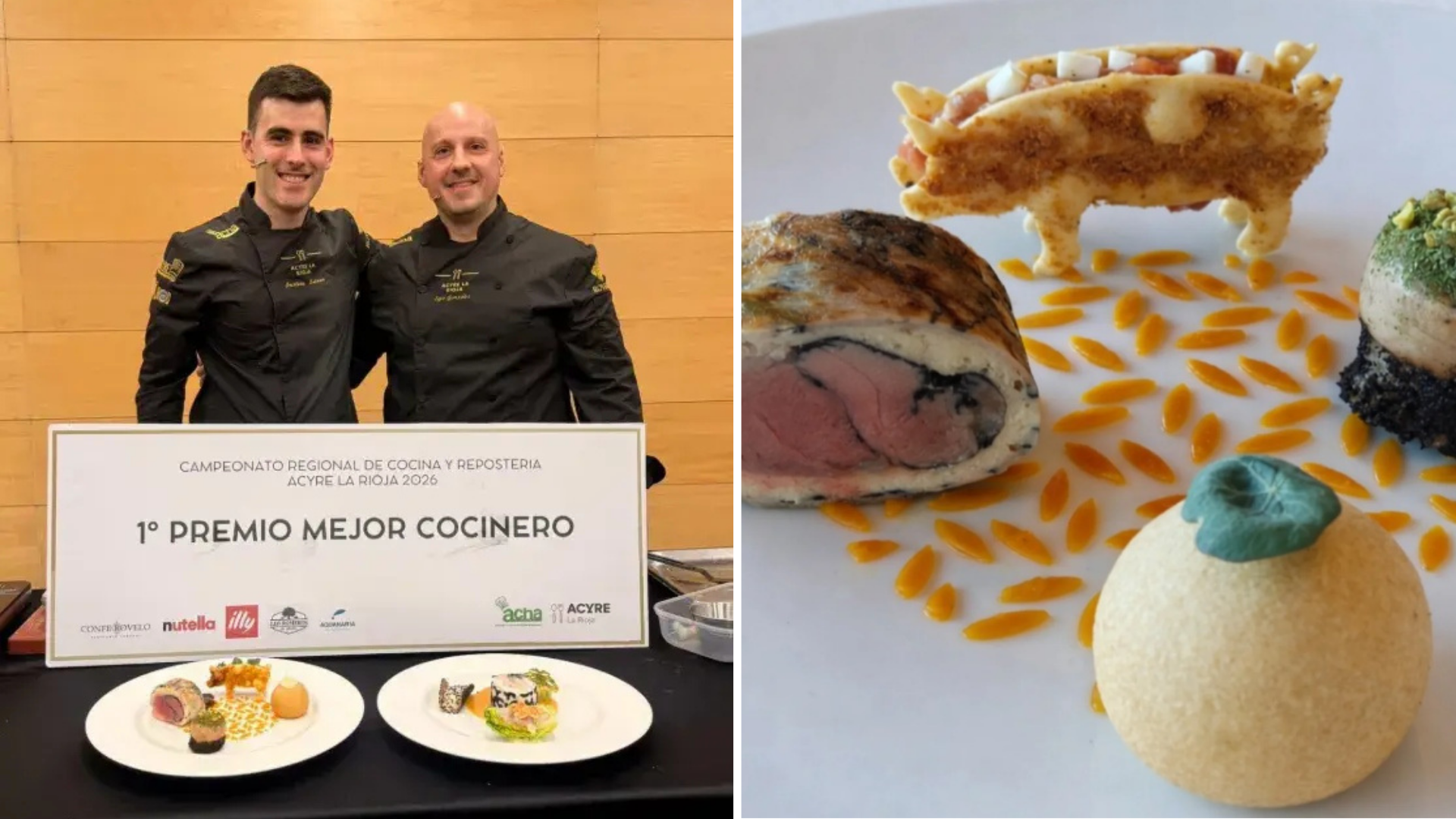 Cristian Solana e Igor González, el tándem riojano que fusiona talento para conquistar el nacional de cocina: Basan su éxito en el aprovechamiento del producto y la reinterpretación de los sabores de La Rioja