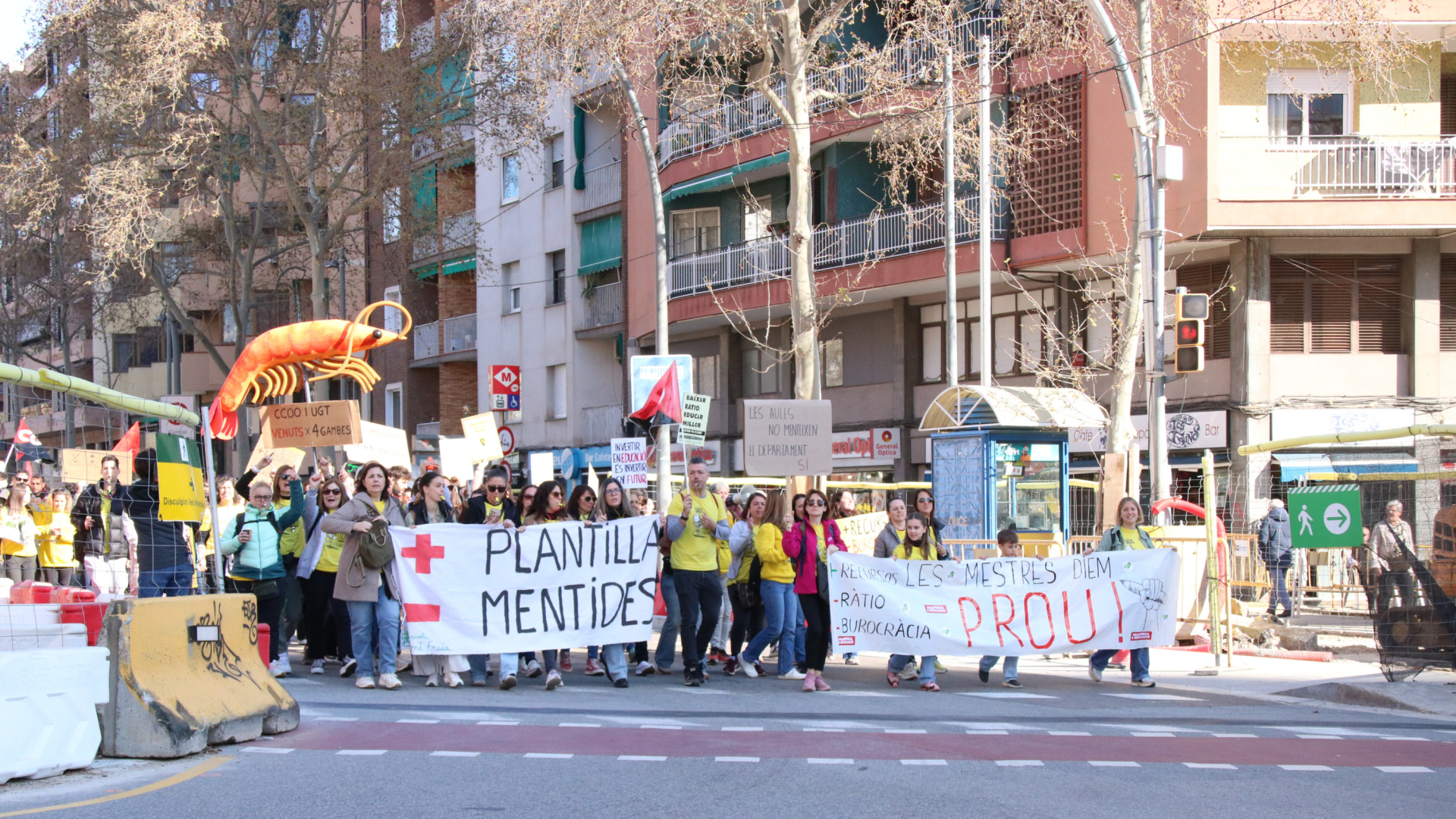 Las huelgas en Cataluña movilizan al doble de trabajadores en 2025 pese a que su número total desciende