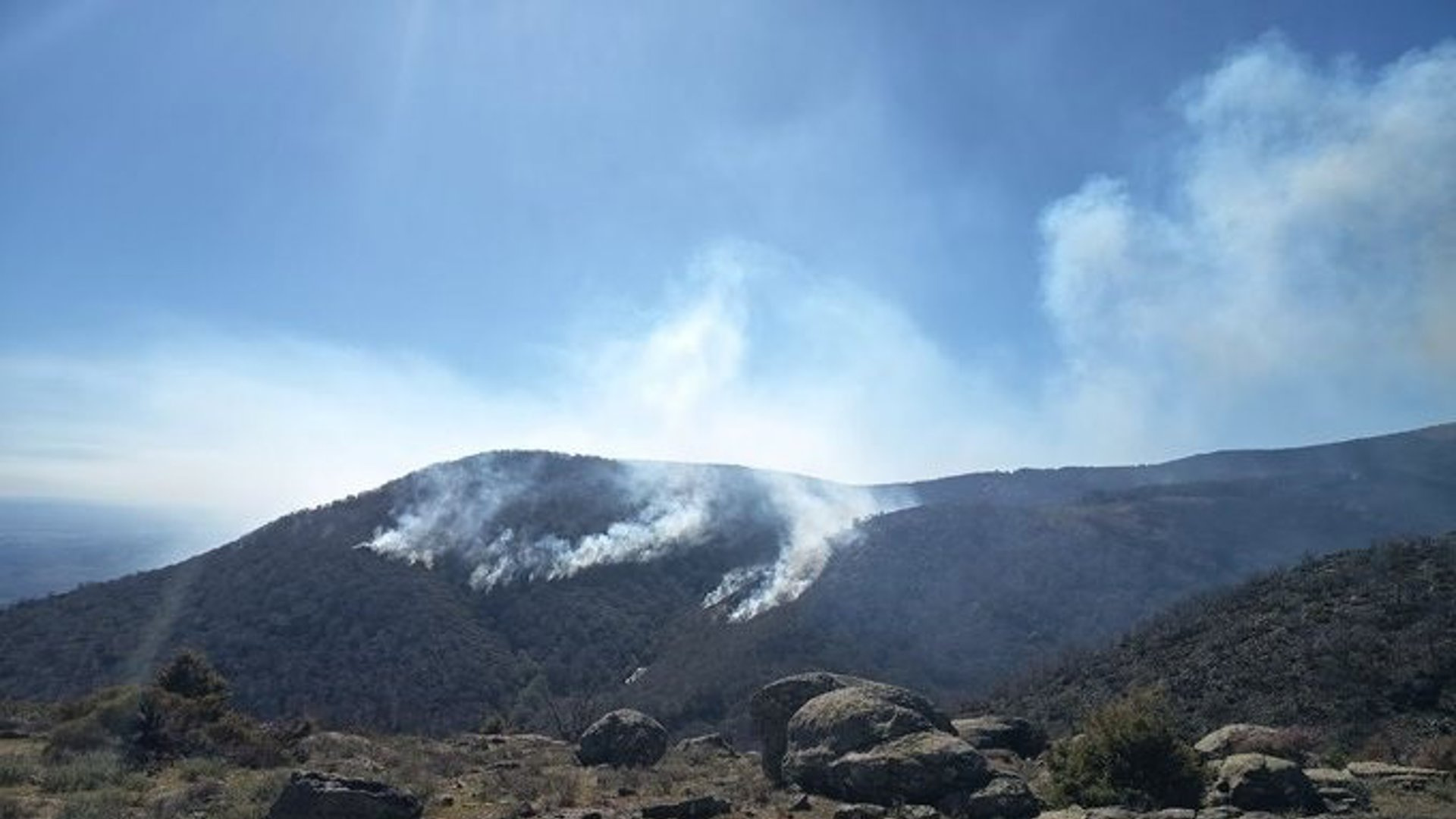 Ascienden ya a 550 las hectáreas afectadas por el incendio en Losar de la Vera