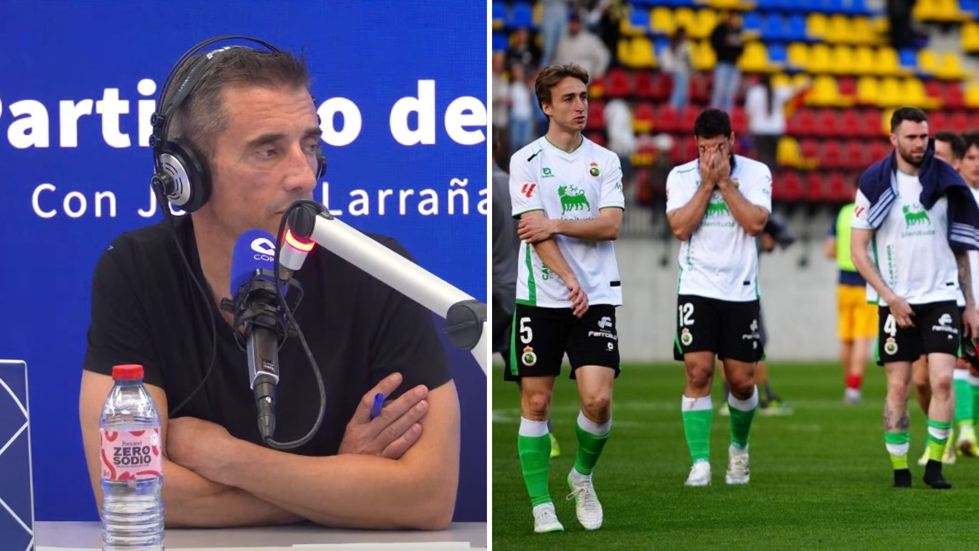 Joseba Larrañaga alucina con el pesimismo en el Racing: "Que esté hundido un equipo que va líder..."