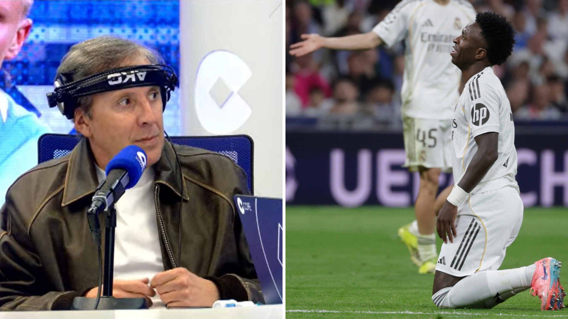 Paco González señala a Vinicius en el segundo gol del Bayern: "Le manda a Carreras un globo imposible de domar entre seis alemanes"