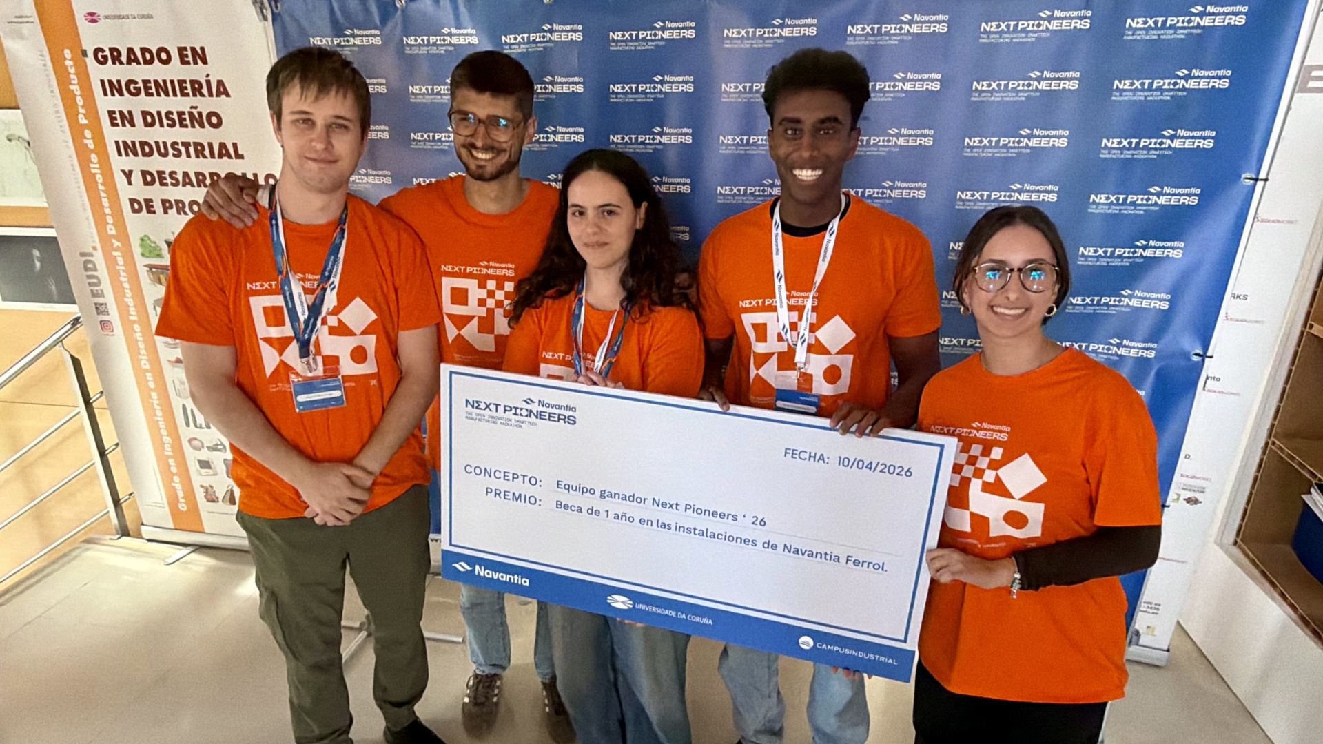 El equipo “Los Hidrodinámicos” del Campus Industrial de Ferrol gana el V Hackathon Navantia Next Pioneers con una solución para la seguridad en el astillero