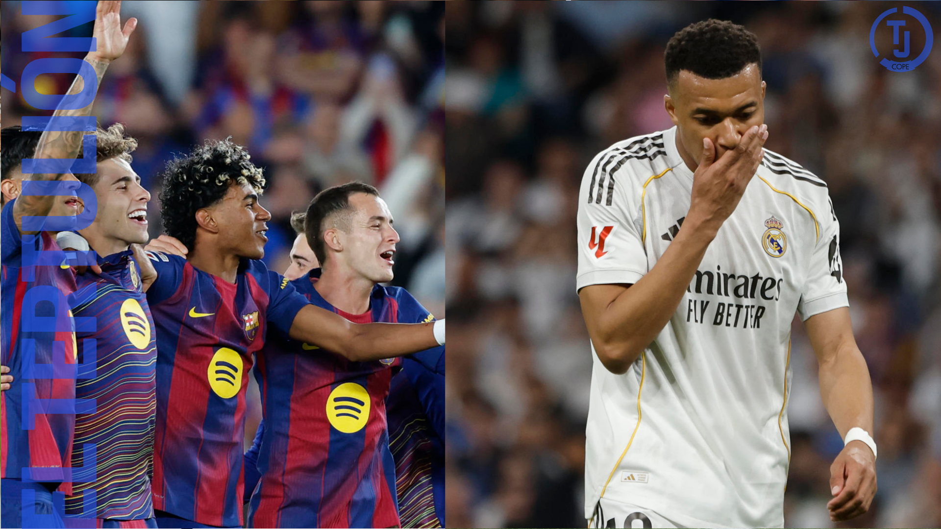 El Barça, más cerca de LaLiga tras el tropiezo con polémica del Real Madrid; en El Tertulión