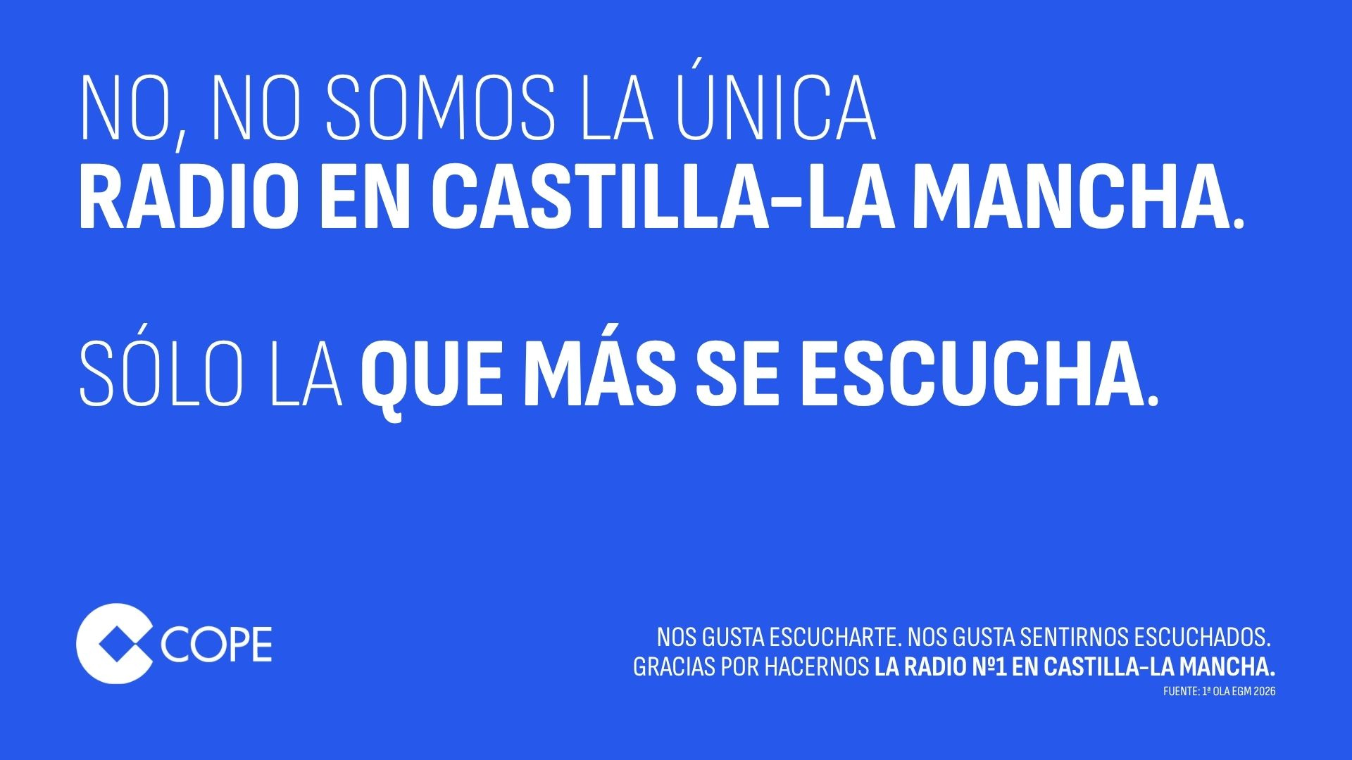COPE se dispara en Castilla-La Mancha y revalida su liderazgo absoluto: 270.000 oyentes diarios