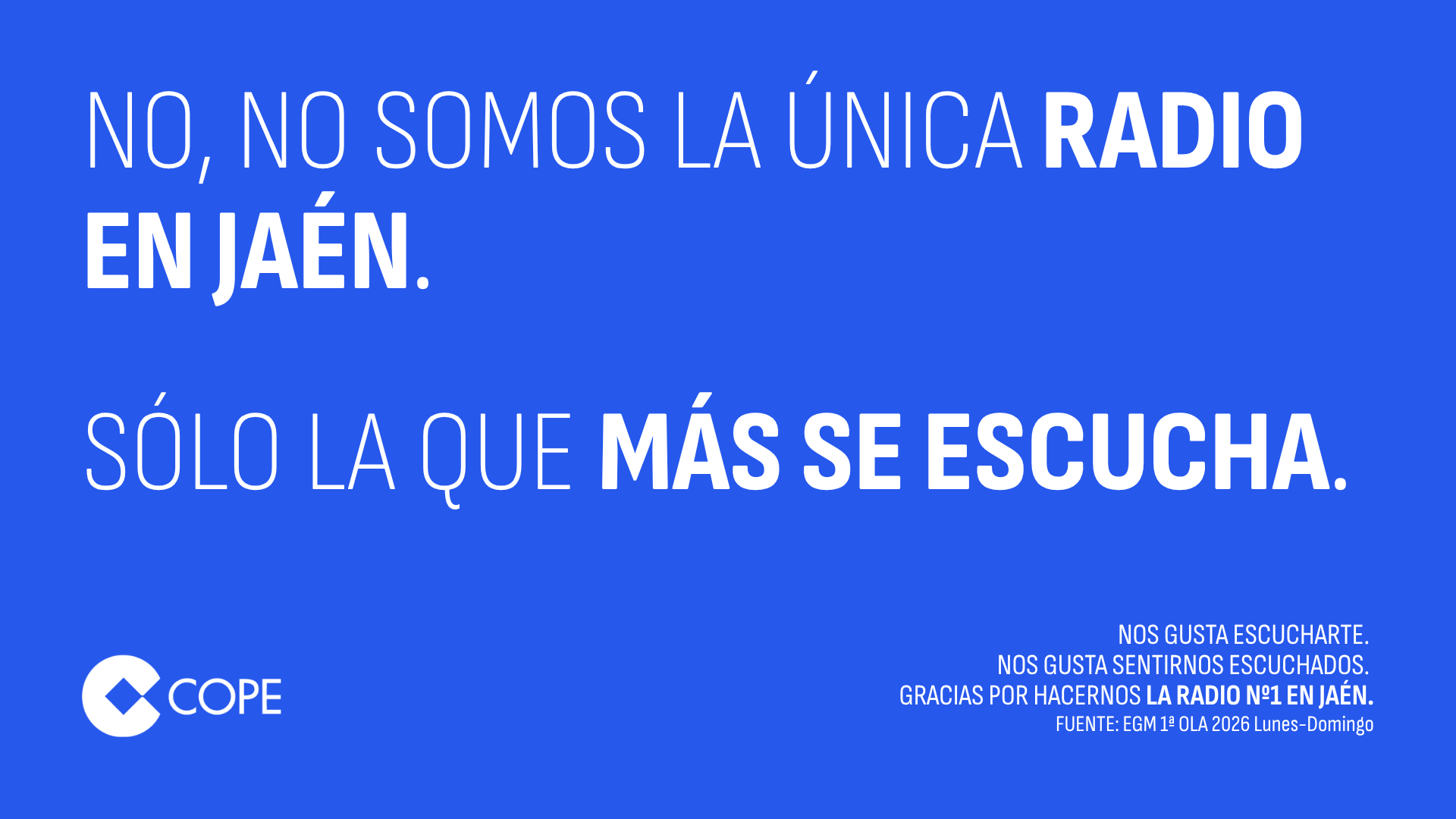 COPE Jaén se consolida como la radio líder en la provincia