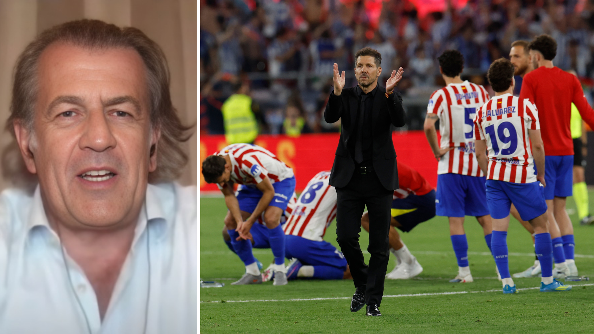 La irónica reacción de Toni Freixa tras la derrota del Atlético en la final de la Copa del Rey: 
