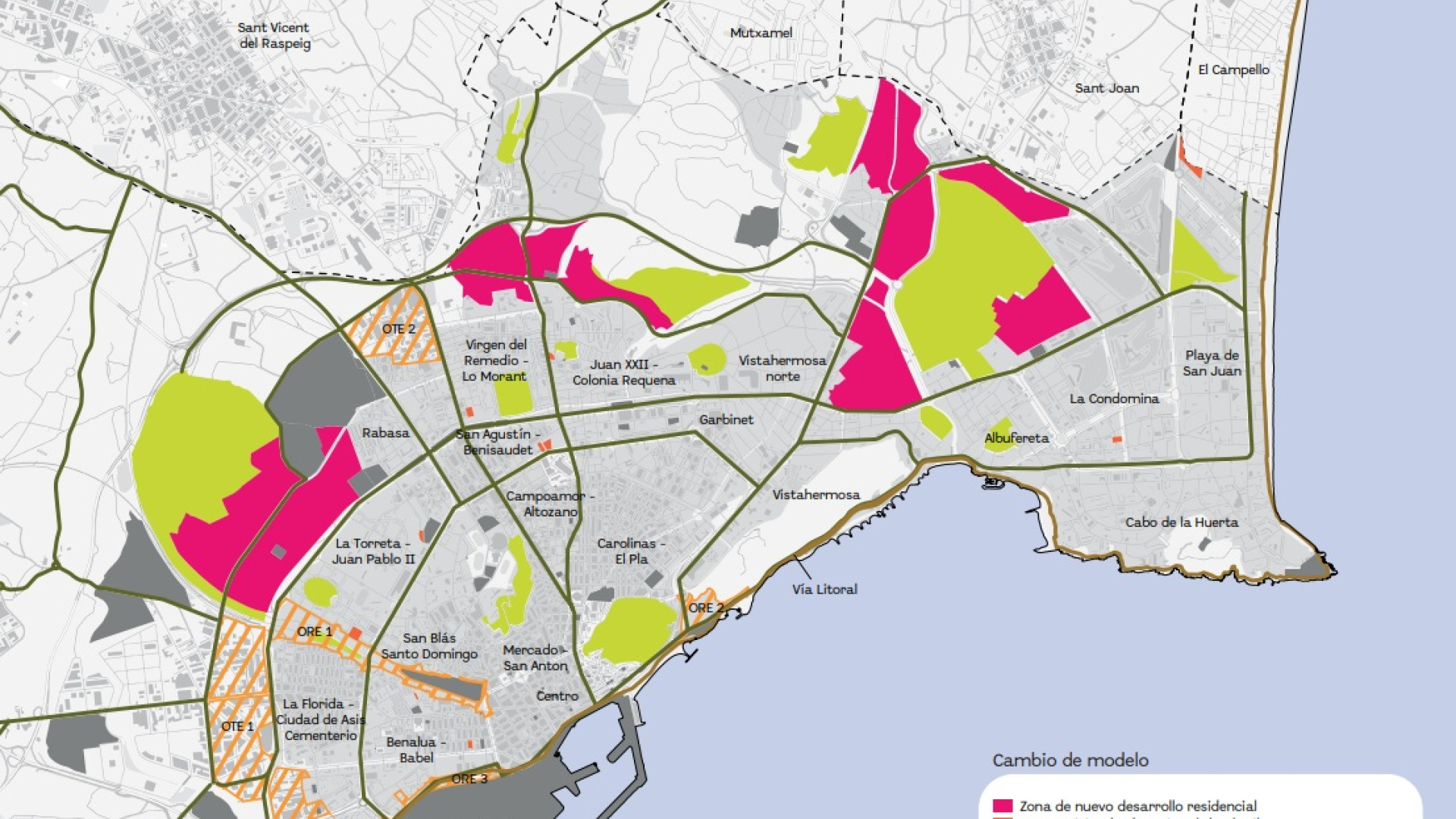 Nuevos barrios, 40000 nuevas viviendas y más zonas verdes: así crecerá Alicante