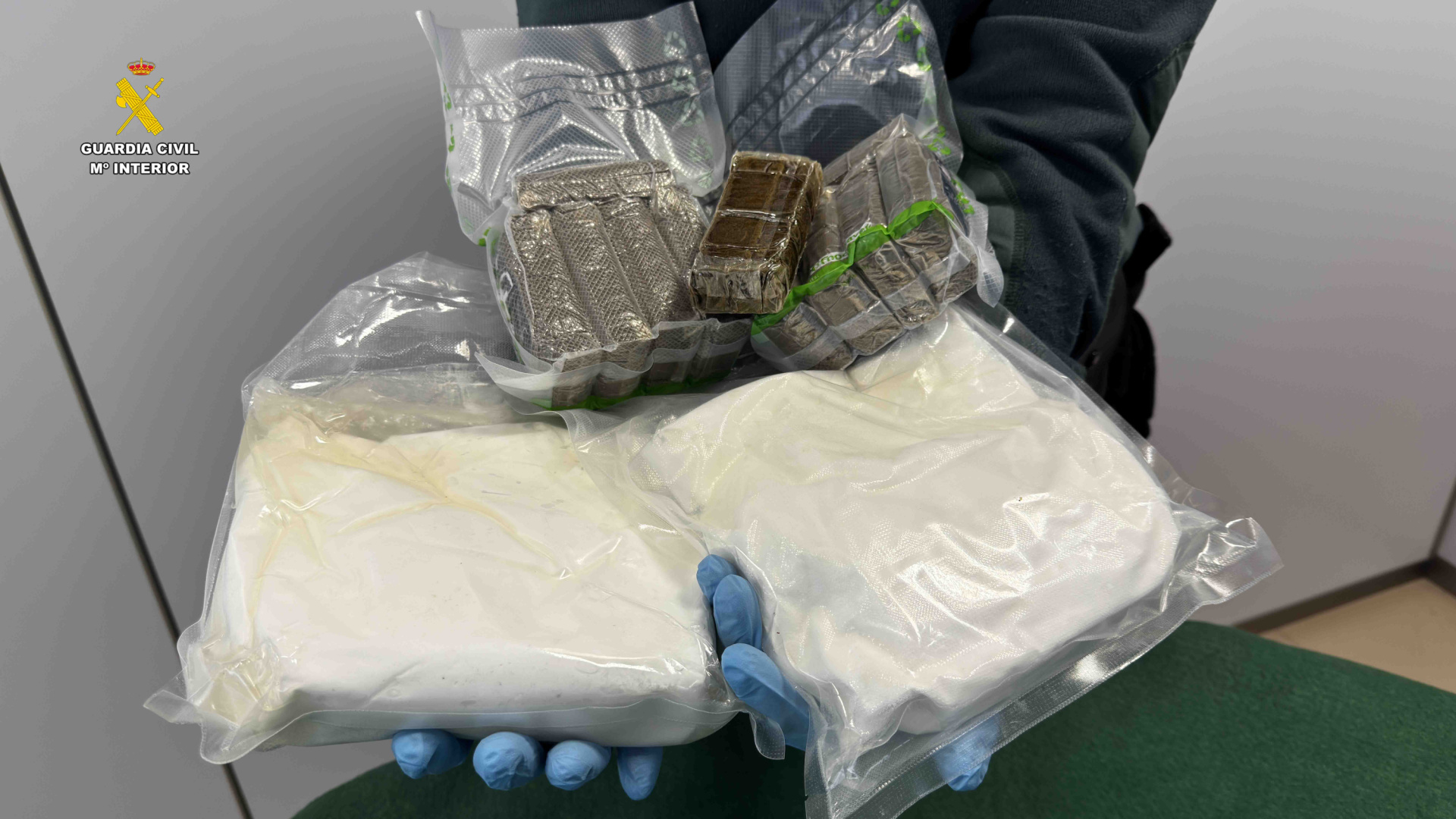 ‘Coca’, el perro de la Guardia Civil que destapa un alijo de droga valorado en más de 100.000 euros