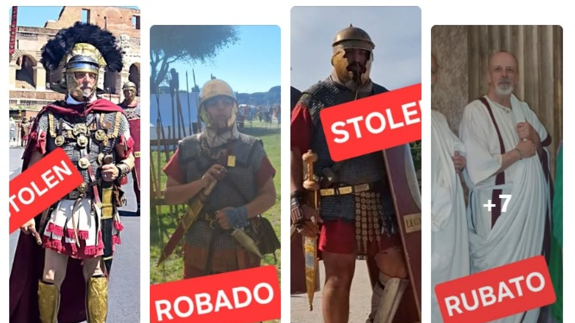 Roban material a recreacionistas de Mérida en Roma tras el Natale di Roma 2026