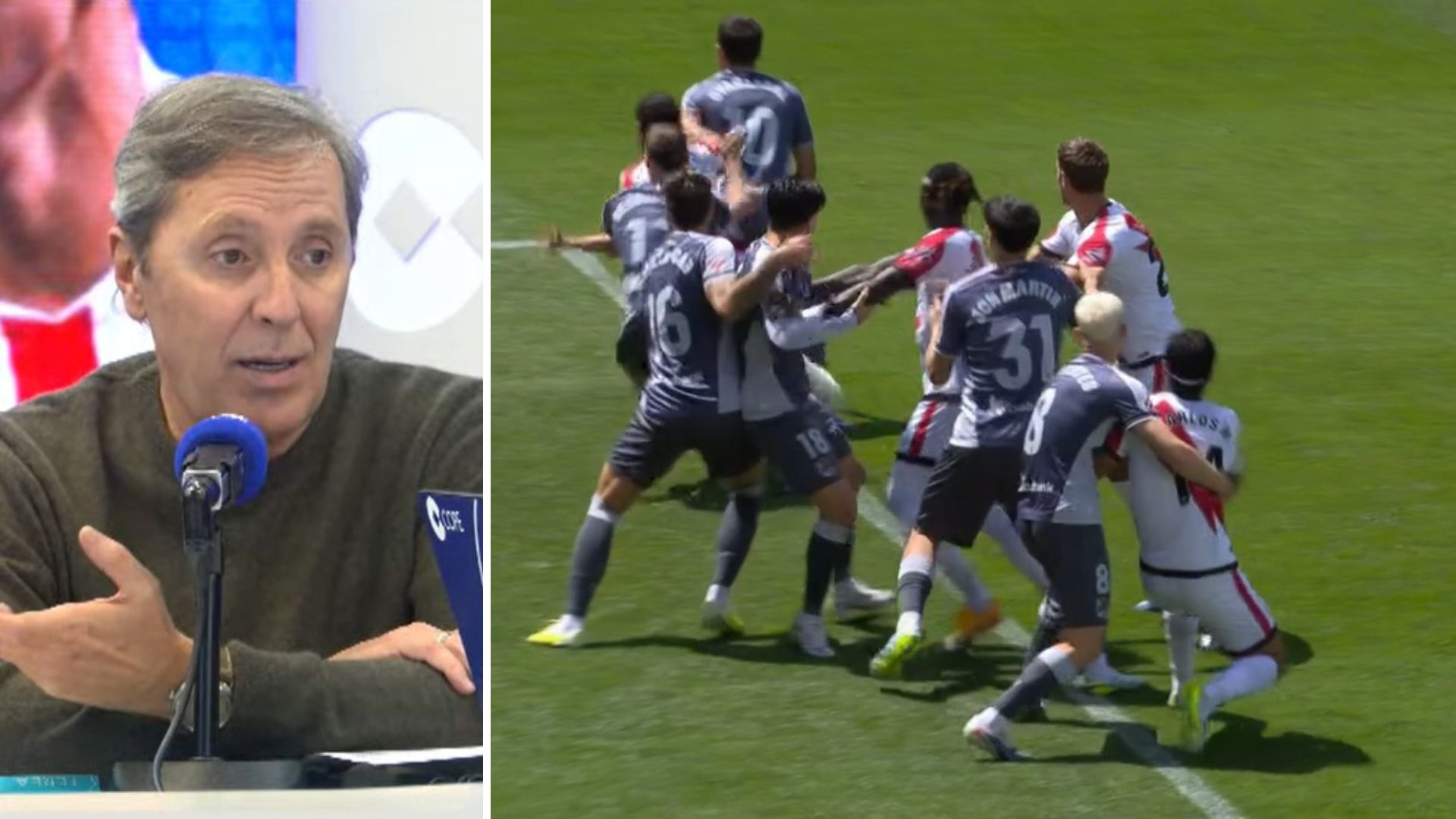 El enfado de Paco González con el VAR por un agarrón 