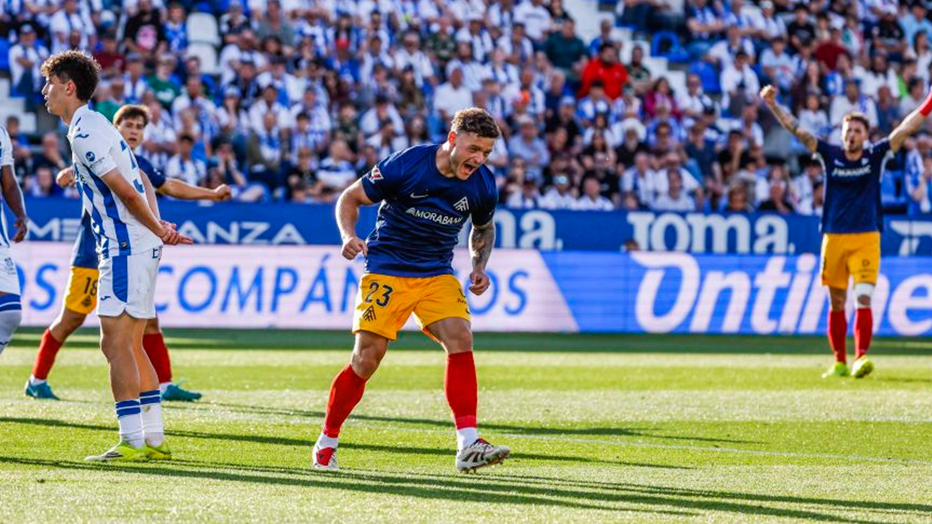 El Andorra golea al Leganés y mantiene las alarmas encendidas en Butarque