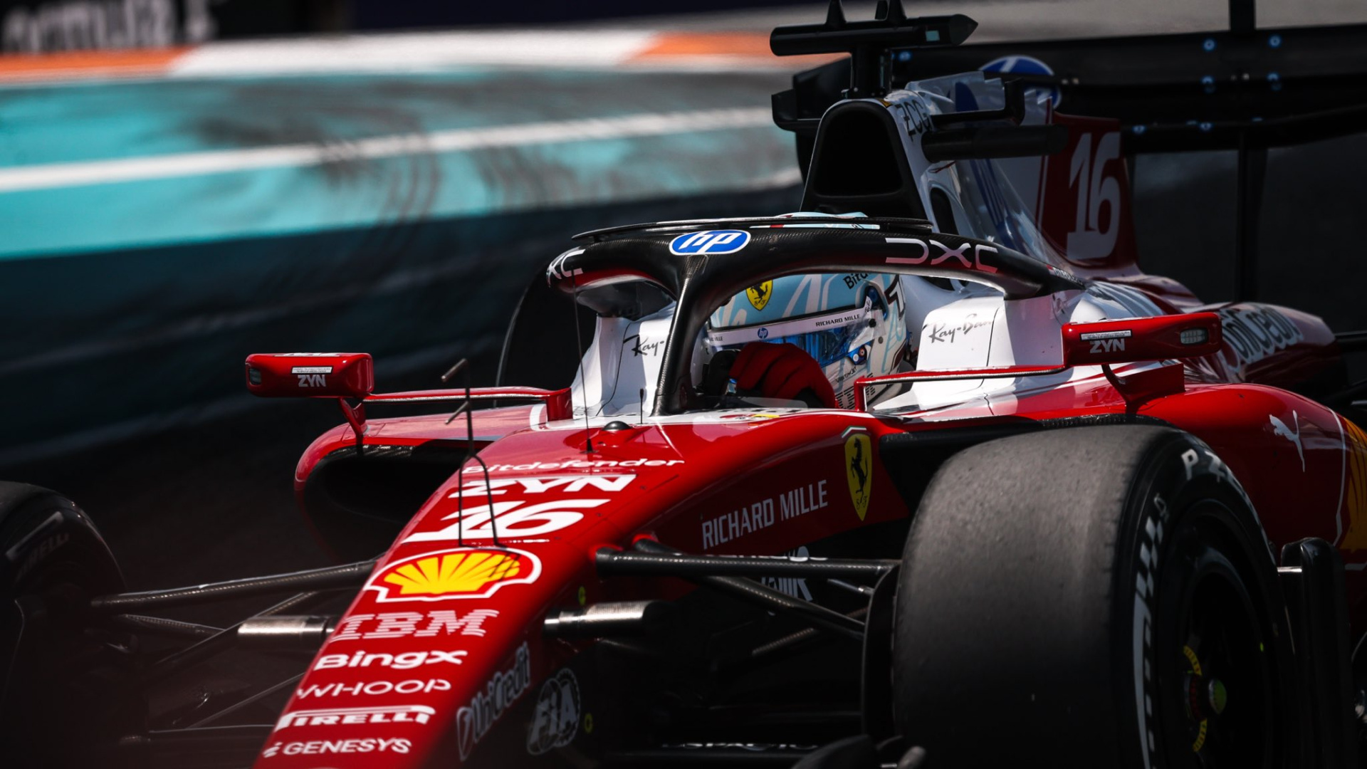 Leclerc, el más rápido de los únicos libres de Miami
