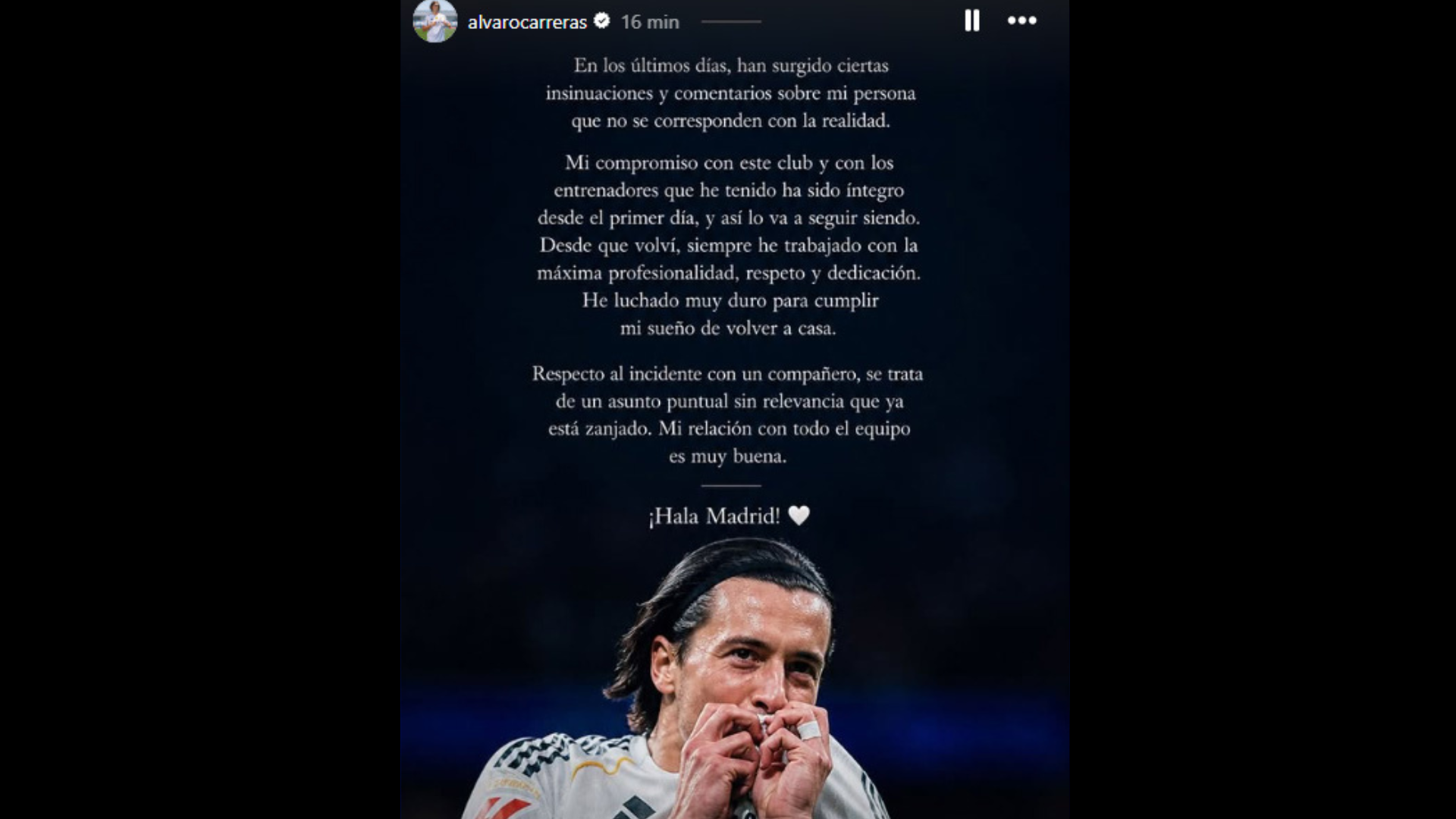 Álvaro Carreras rompe su silencio tras su encontronazo con Rüdiger: 